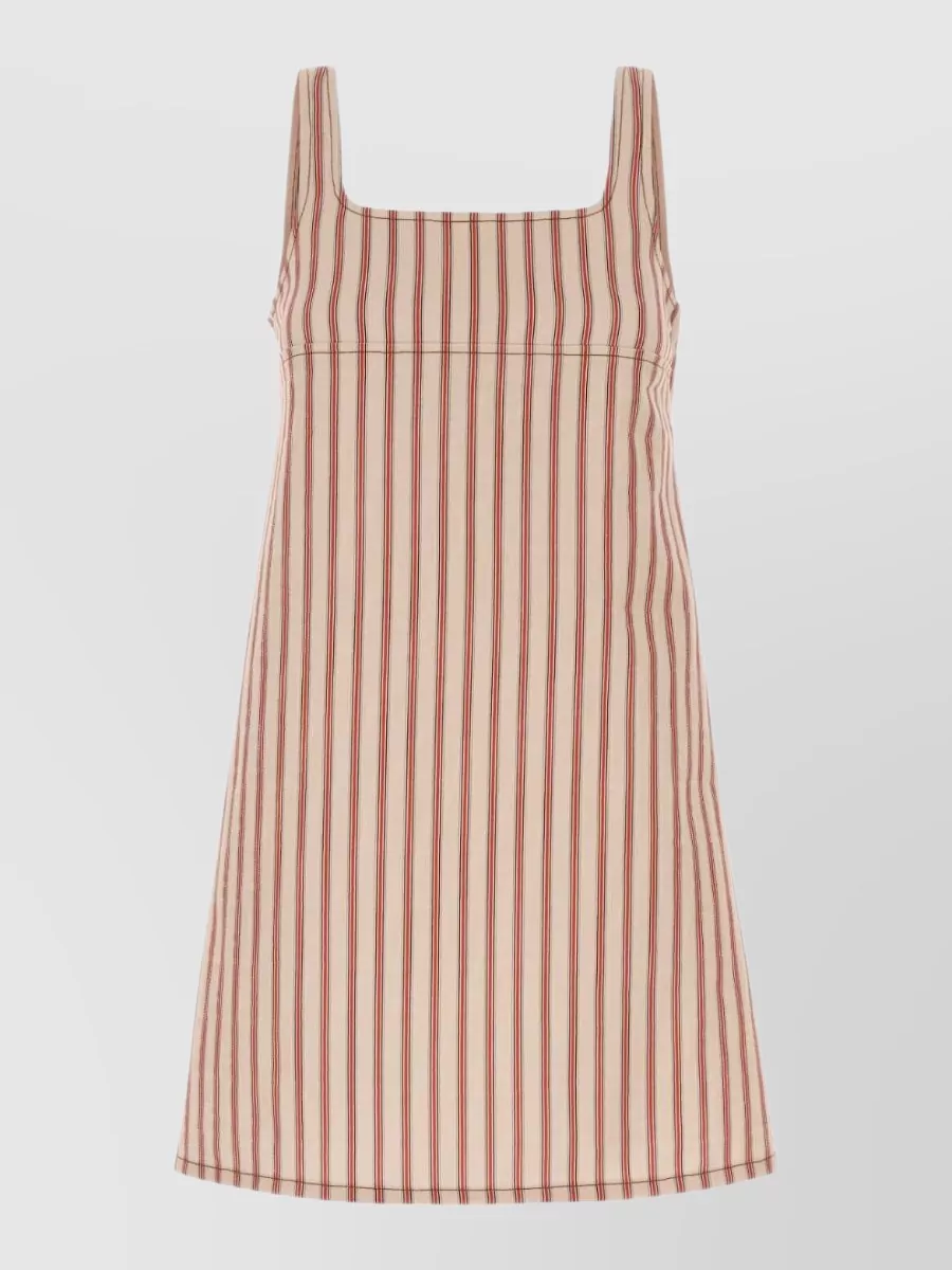 Fendi Denim Embroidered Mini Dress