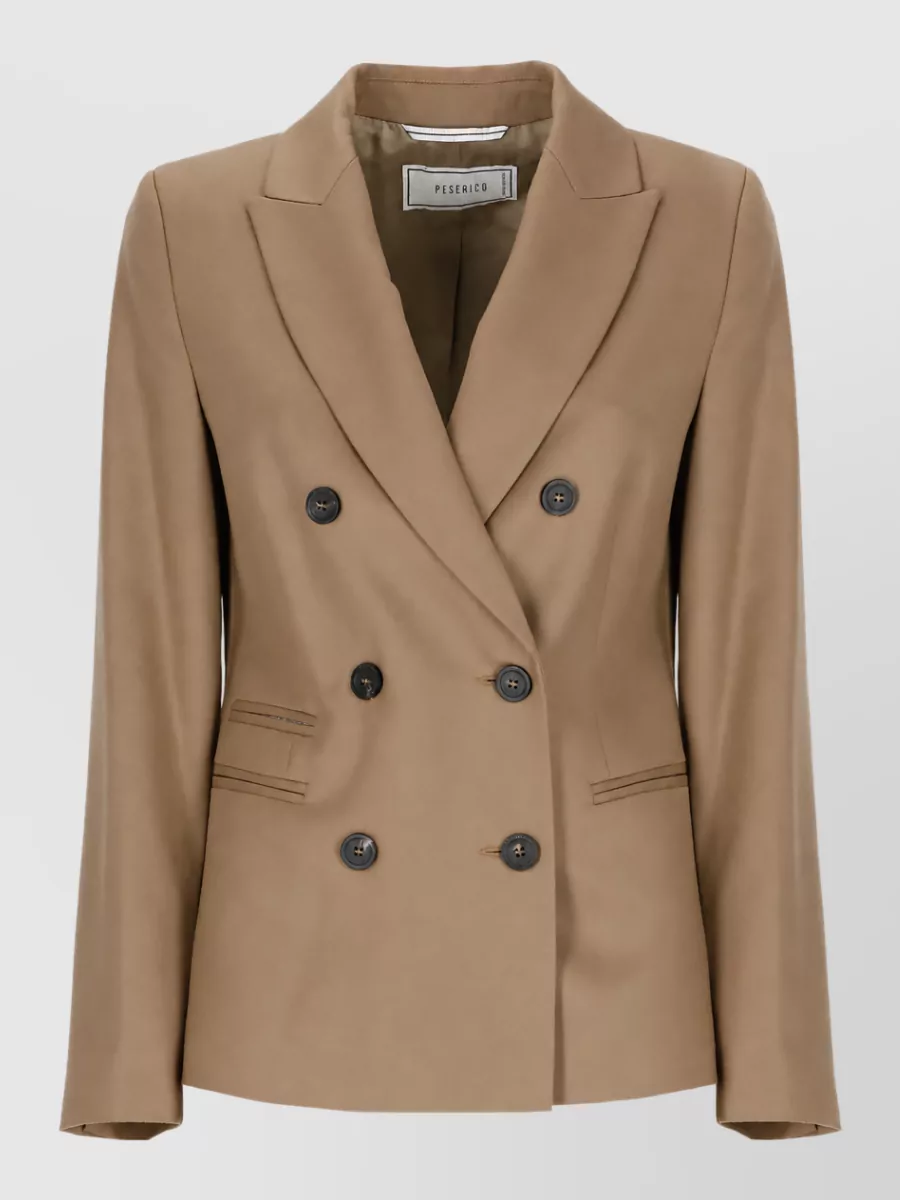 Peserico virgin wool double-breasted blazer