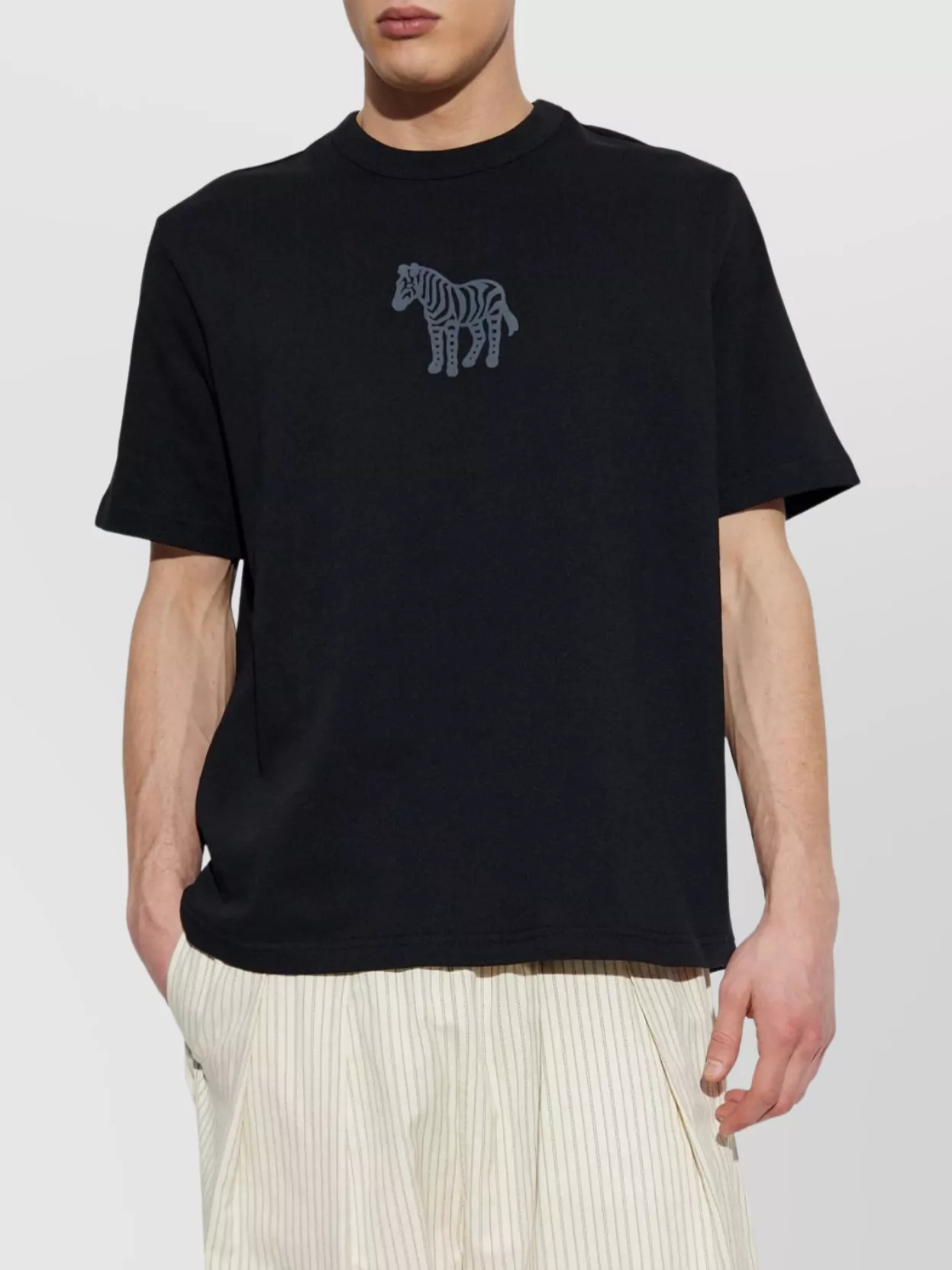 Paul Smith Organic Cotton Zebra Crew Neck T-Shirt