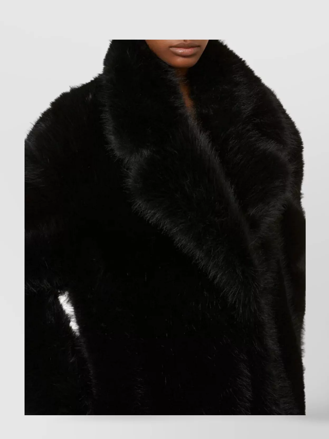 Sportmax Rosaria Coat With Belt And Faux Fur