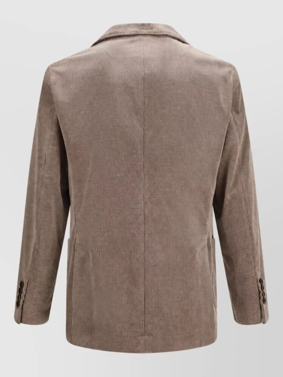 Brunello Cucinelli Cotton Cashmere Double-Breasted Corduroy Jacket