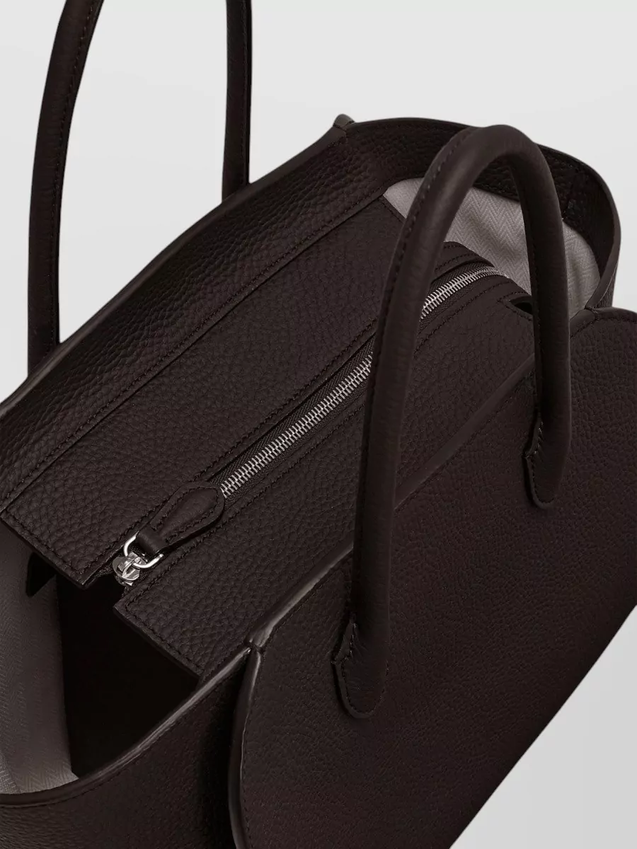 The Row Calfskin Leather Marlo 12 Tote Bag