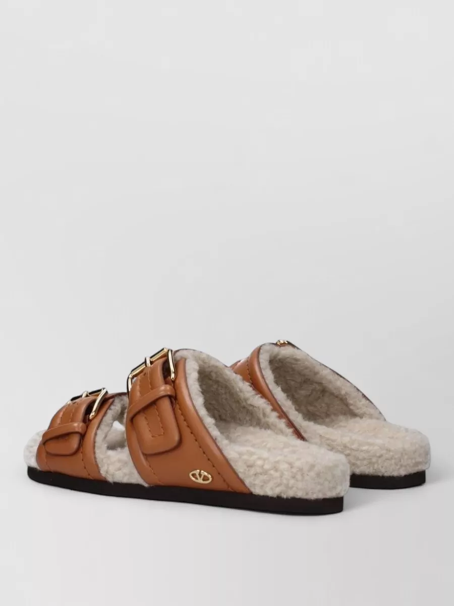 Valentino Garavani Leather Buckle Sandals