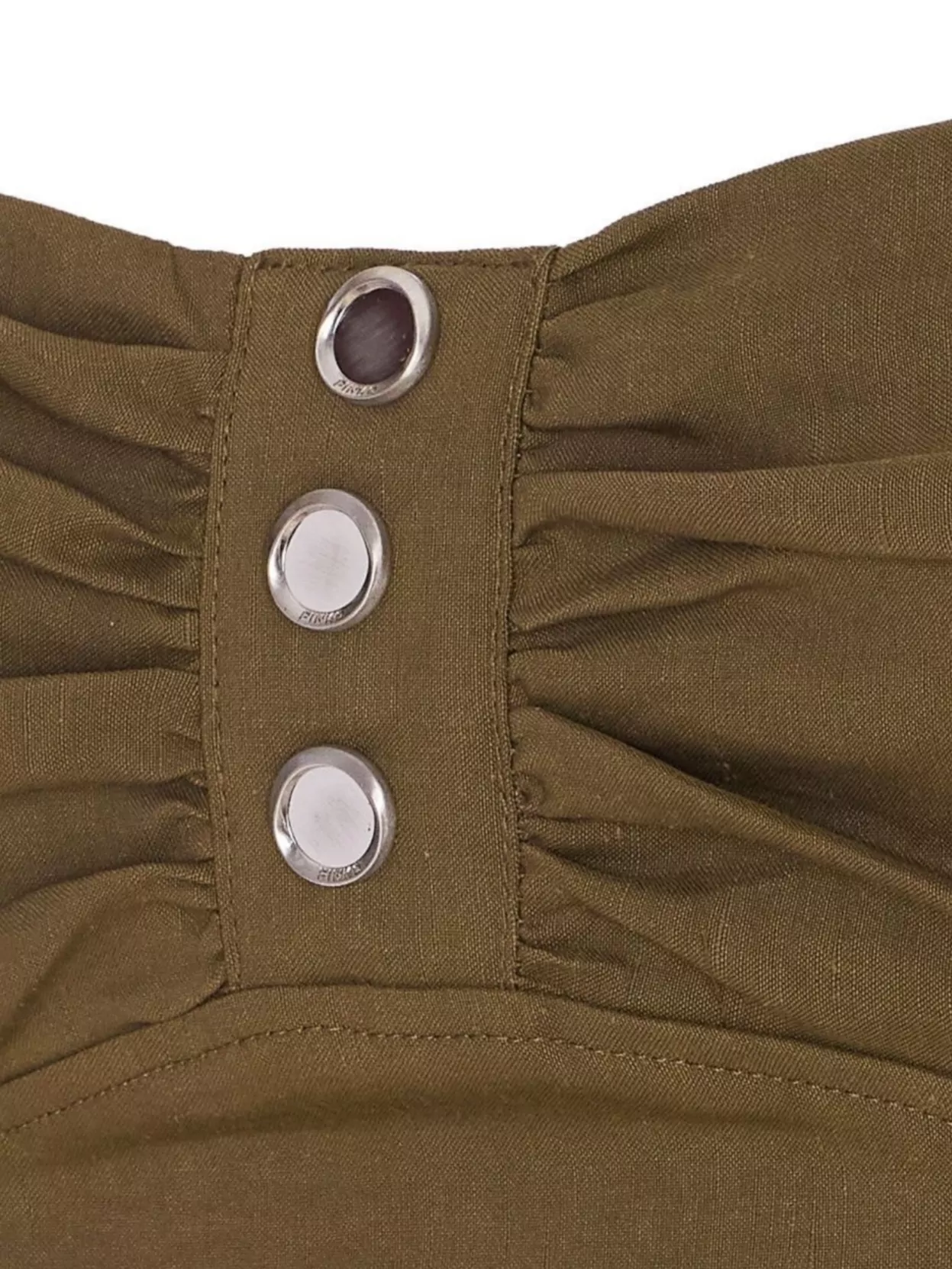 Pinko Crop Top Buttoned Front Ruched