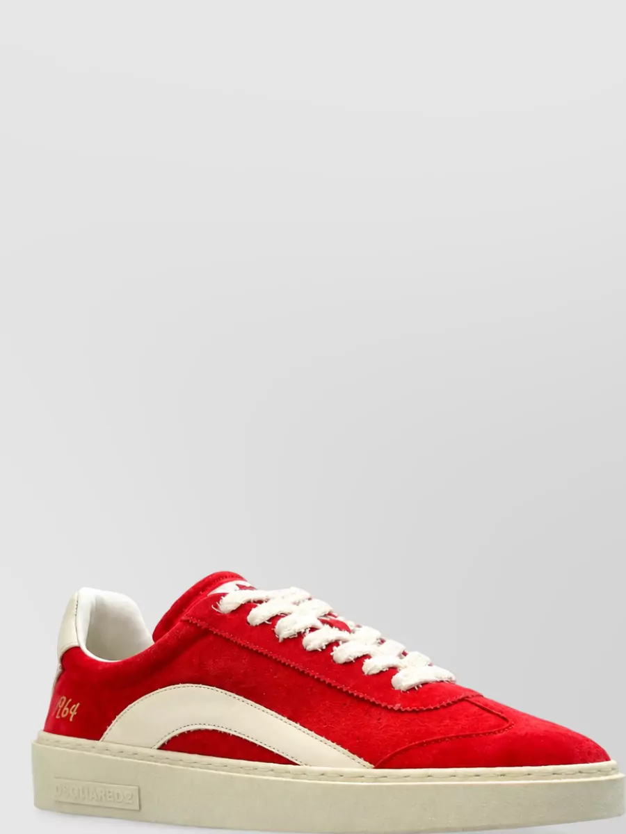 Dsquared2 leather lace-up sneakers