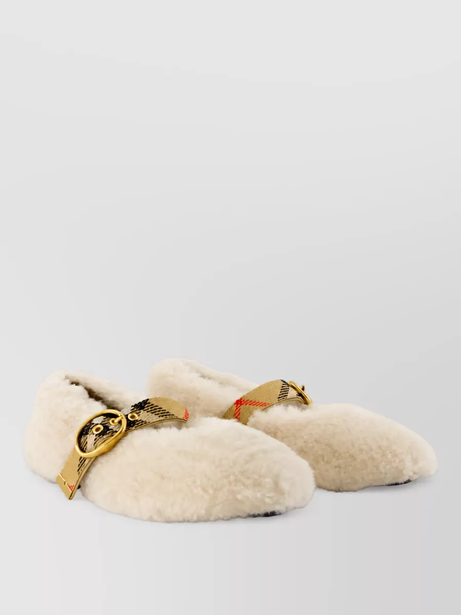 Burberry shearling slippers