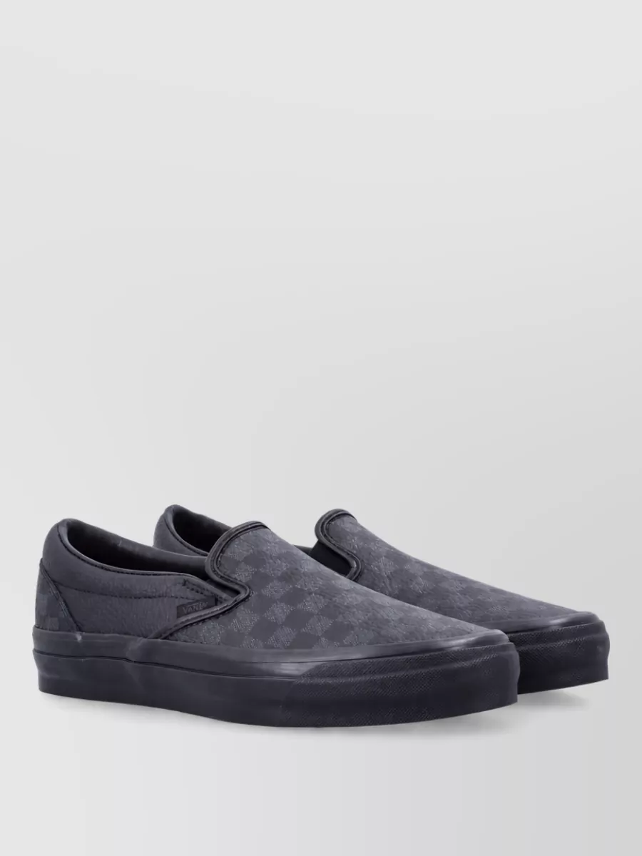 Vans leather checkerboard slip-on sneakers