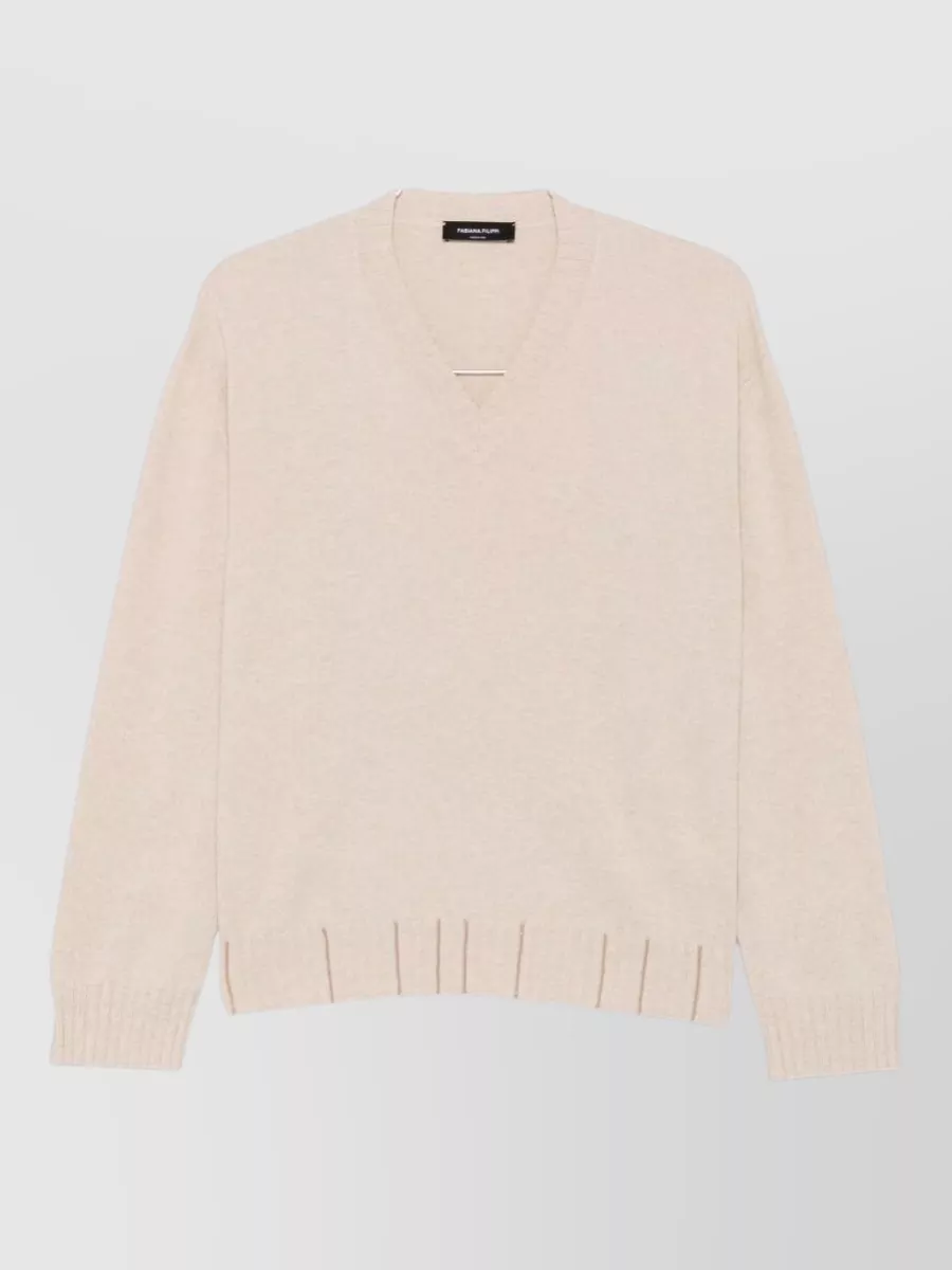 Fabiana Filippi Wool silk cashmere crewneck sweatshirt