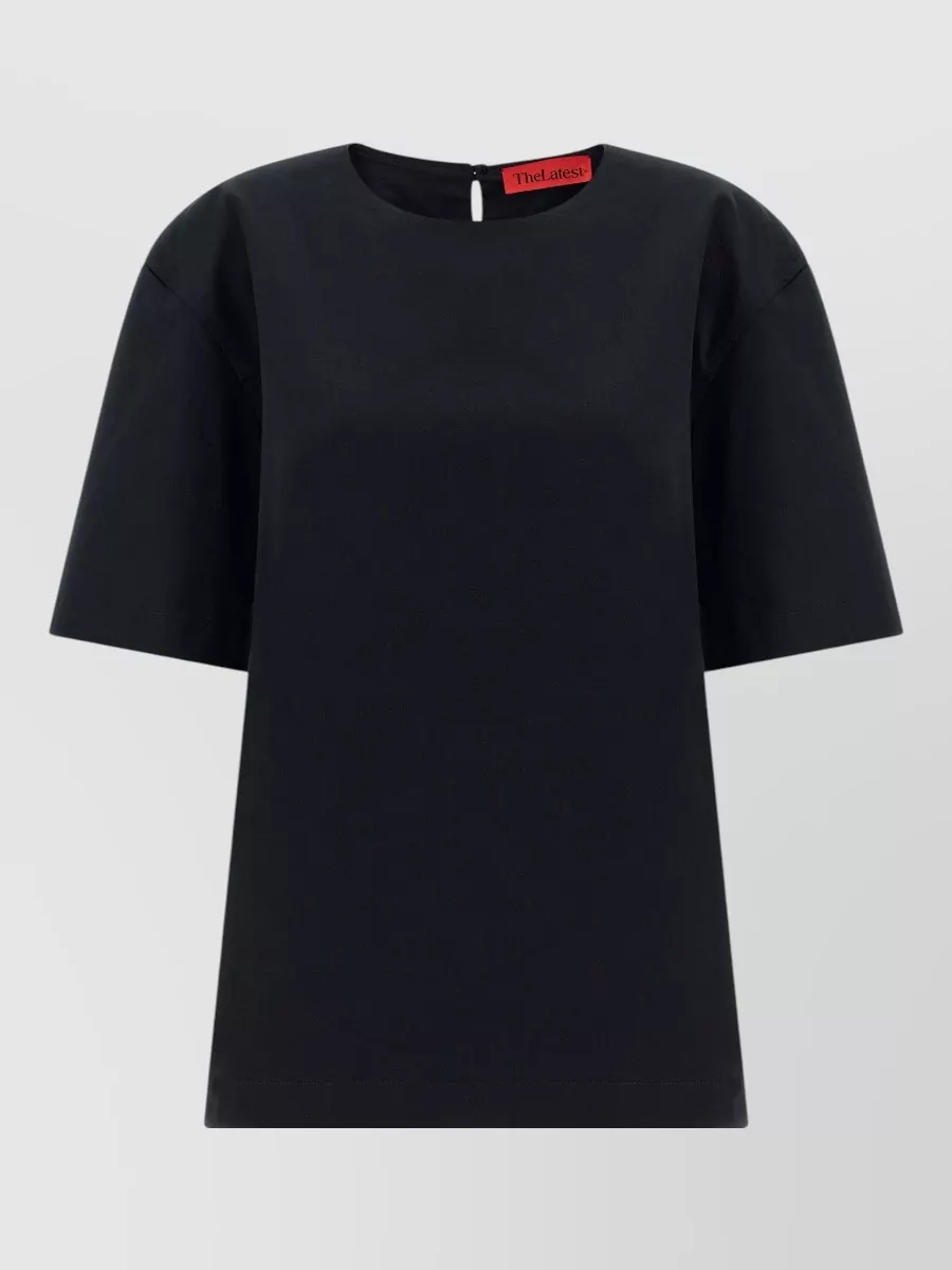Thelatest Cotton cutout short-sleeve t-shirt