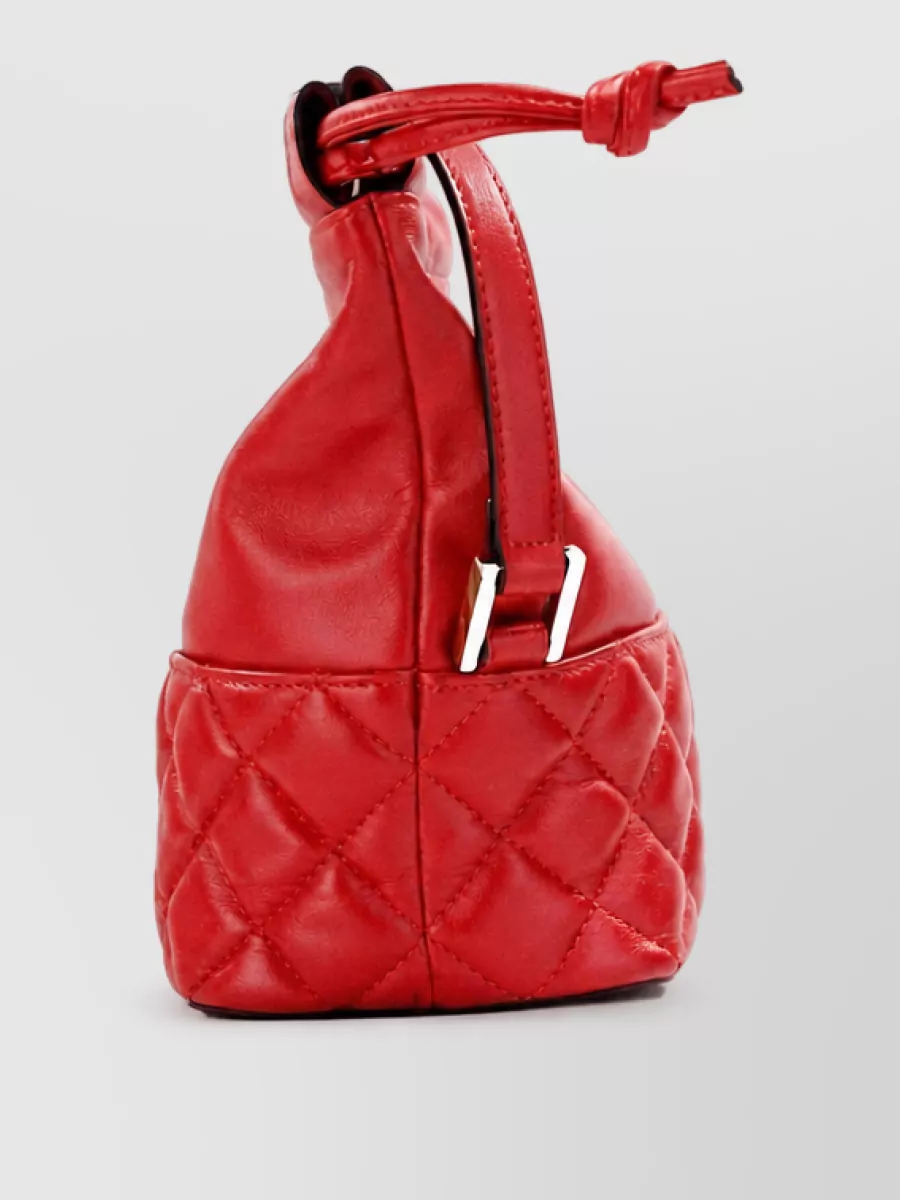 Versace Virtus Leather Quilted Shoulder Bag