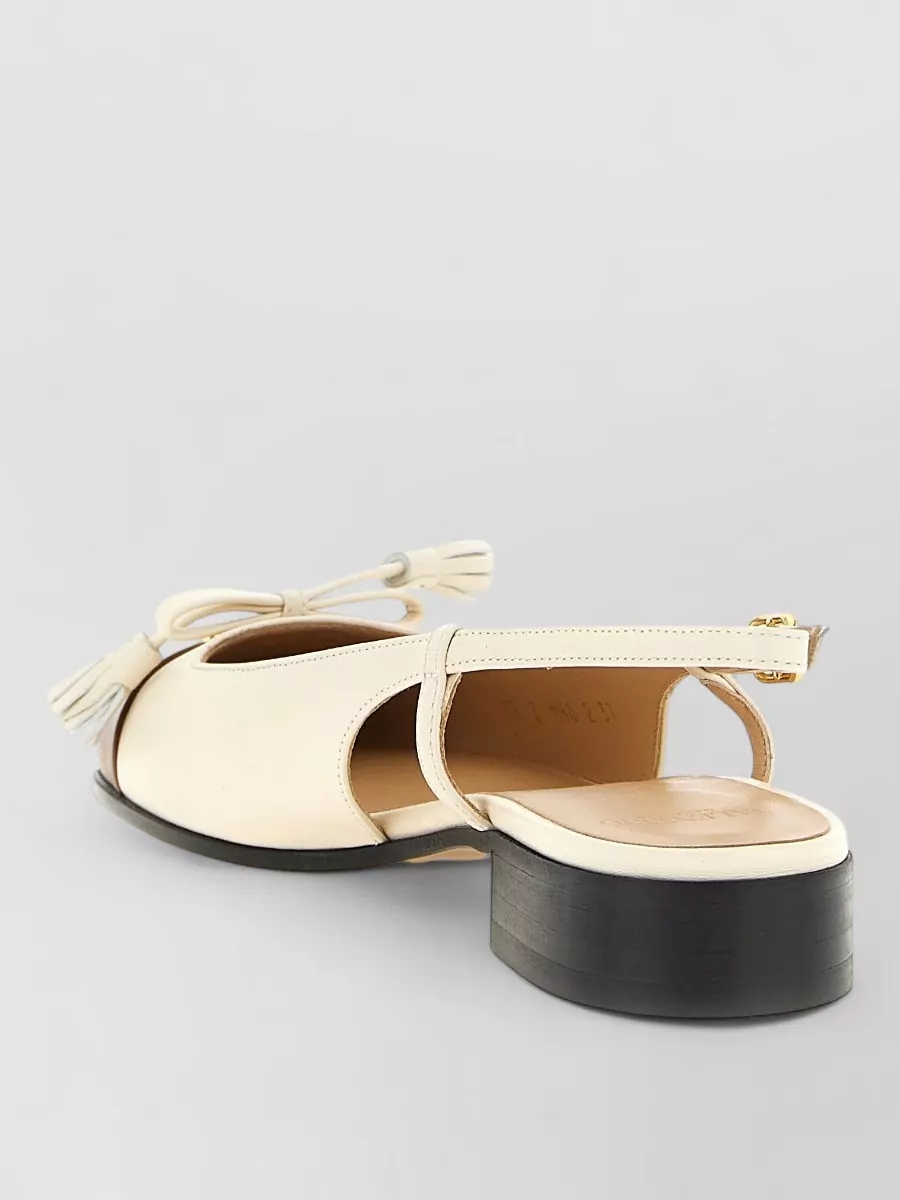 Valentino Garavani Leather Slingback Ballet Flats
