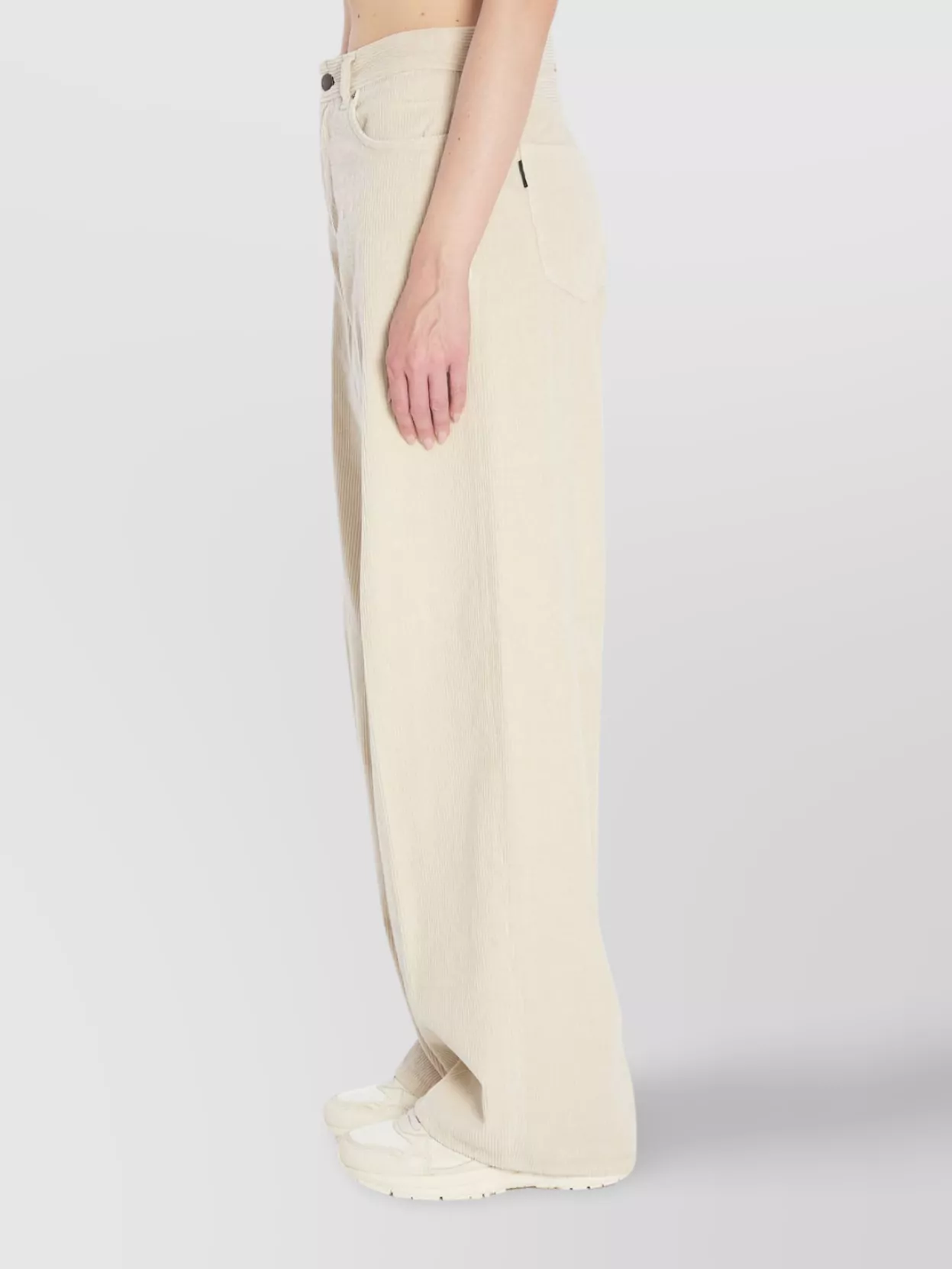 Haikure Ribbed Wide-Leg Trousers With Belt Loops