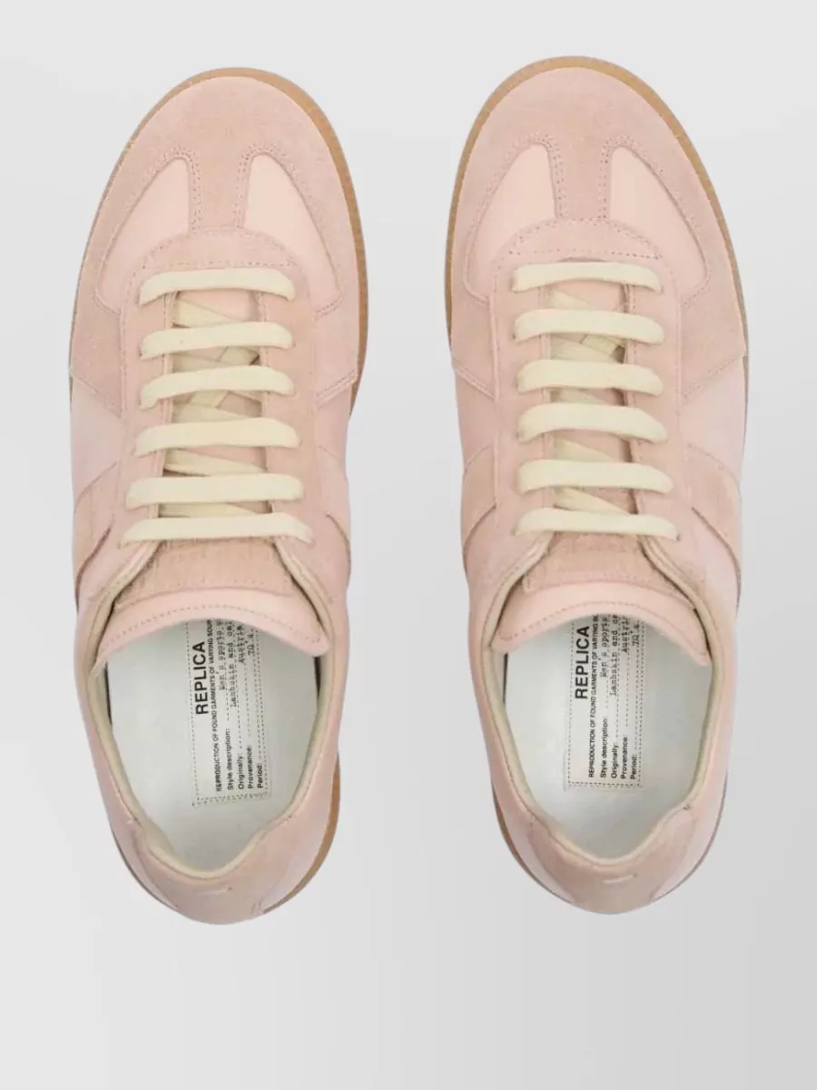 Maison Margiela Replica Low Top Calfskin Leather Sneakers
