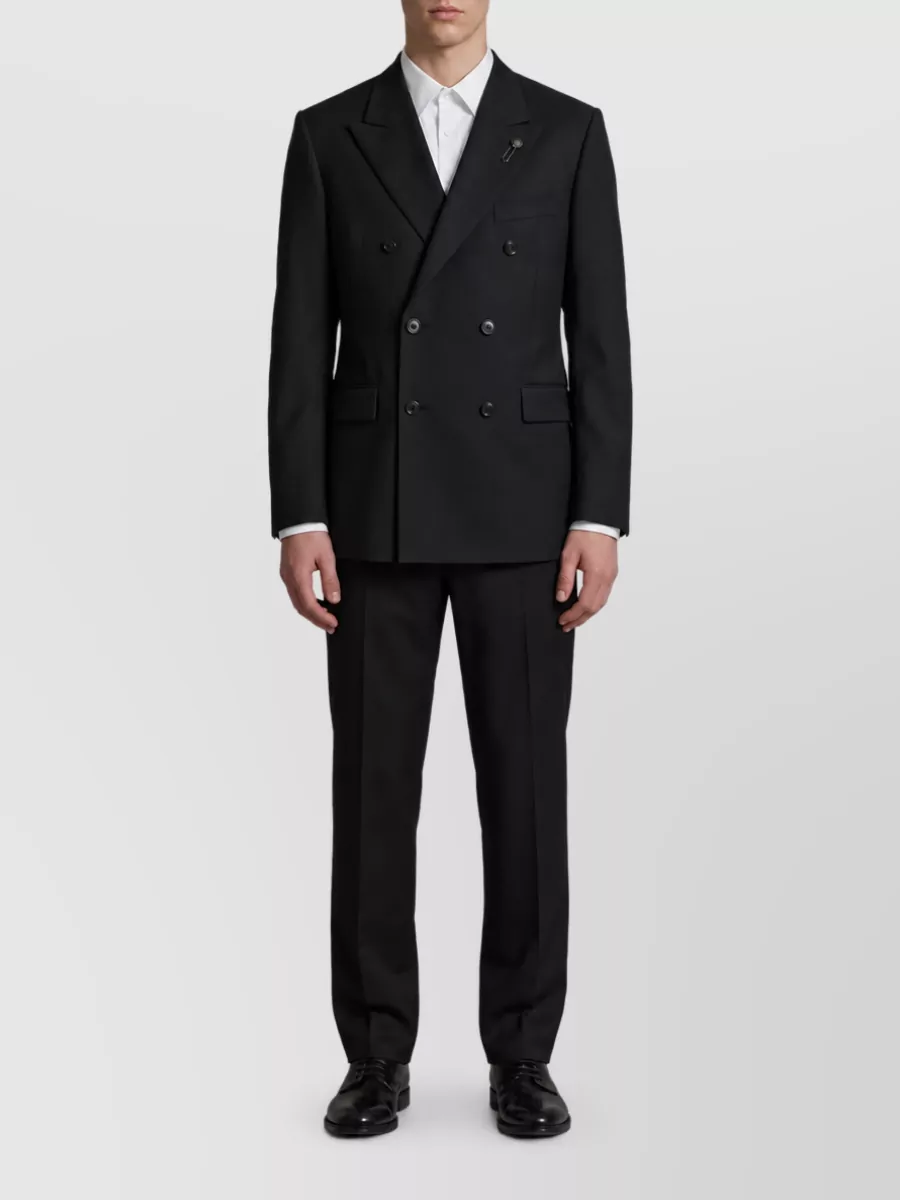 Lardini Wool Double-Breasted Suit