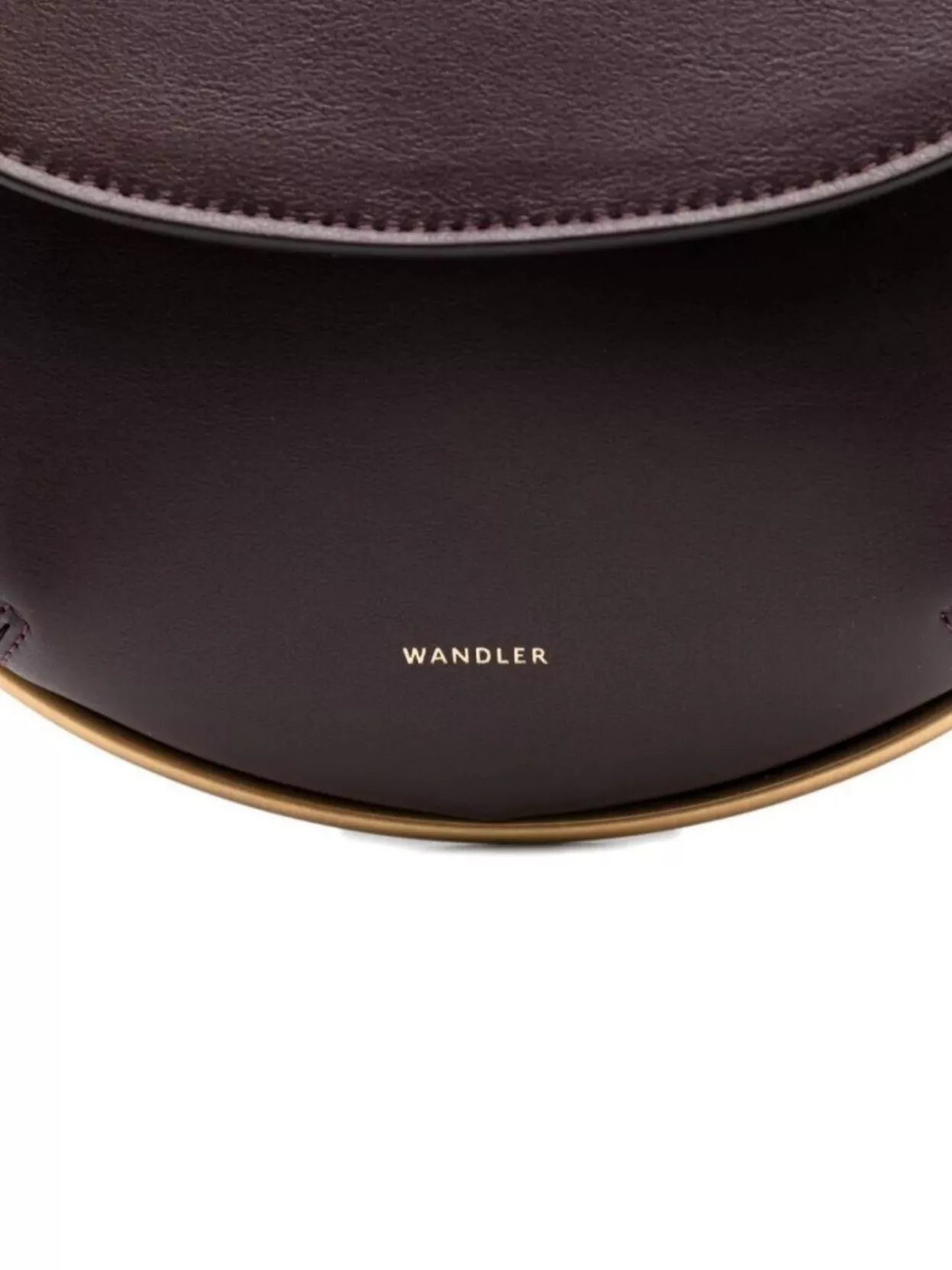 Wandler Mini Curved Strap Crossbody Gold-Tone