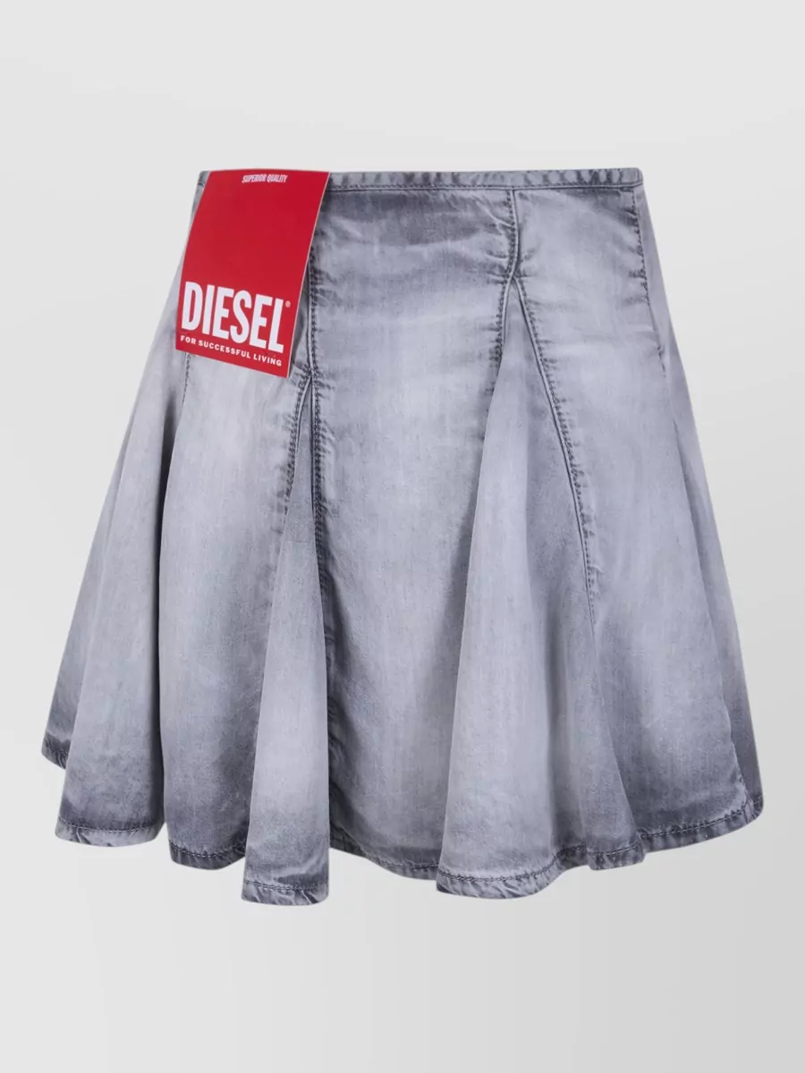 Diesel Lyocell Pleated Mini Skirt