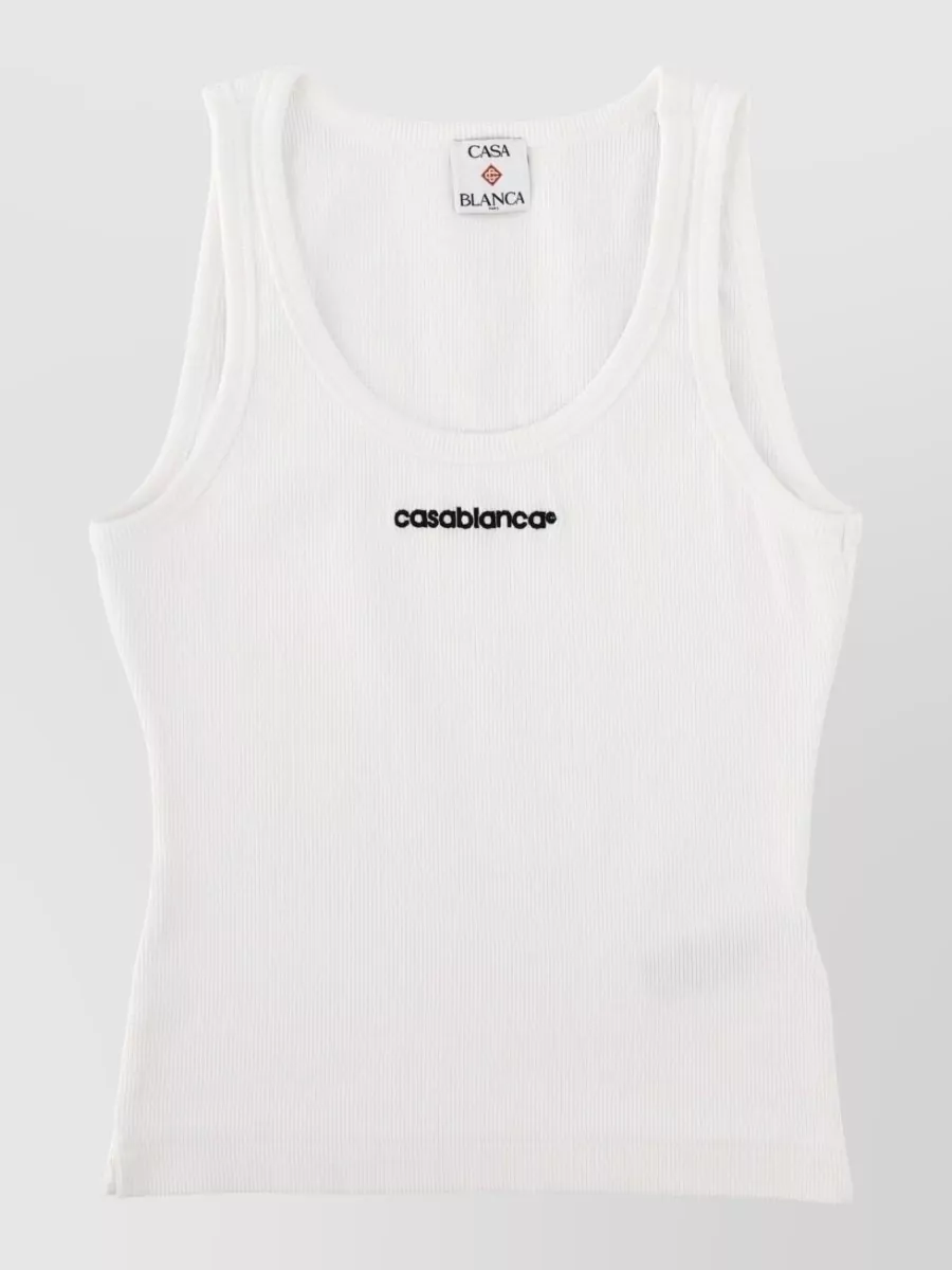Casablanca Ribbed slim-fit tank top