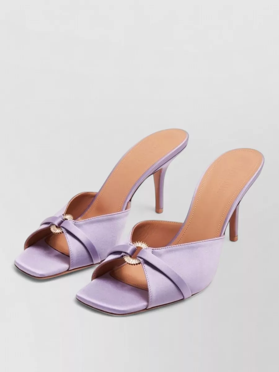 Malone Souliers Crystal Embellished Satin Heel Mules