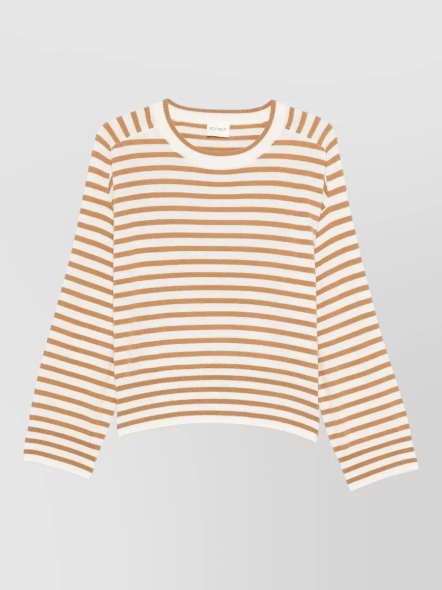 Closed Striped Ribbed Cashmere Sweater