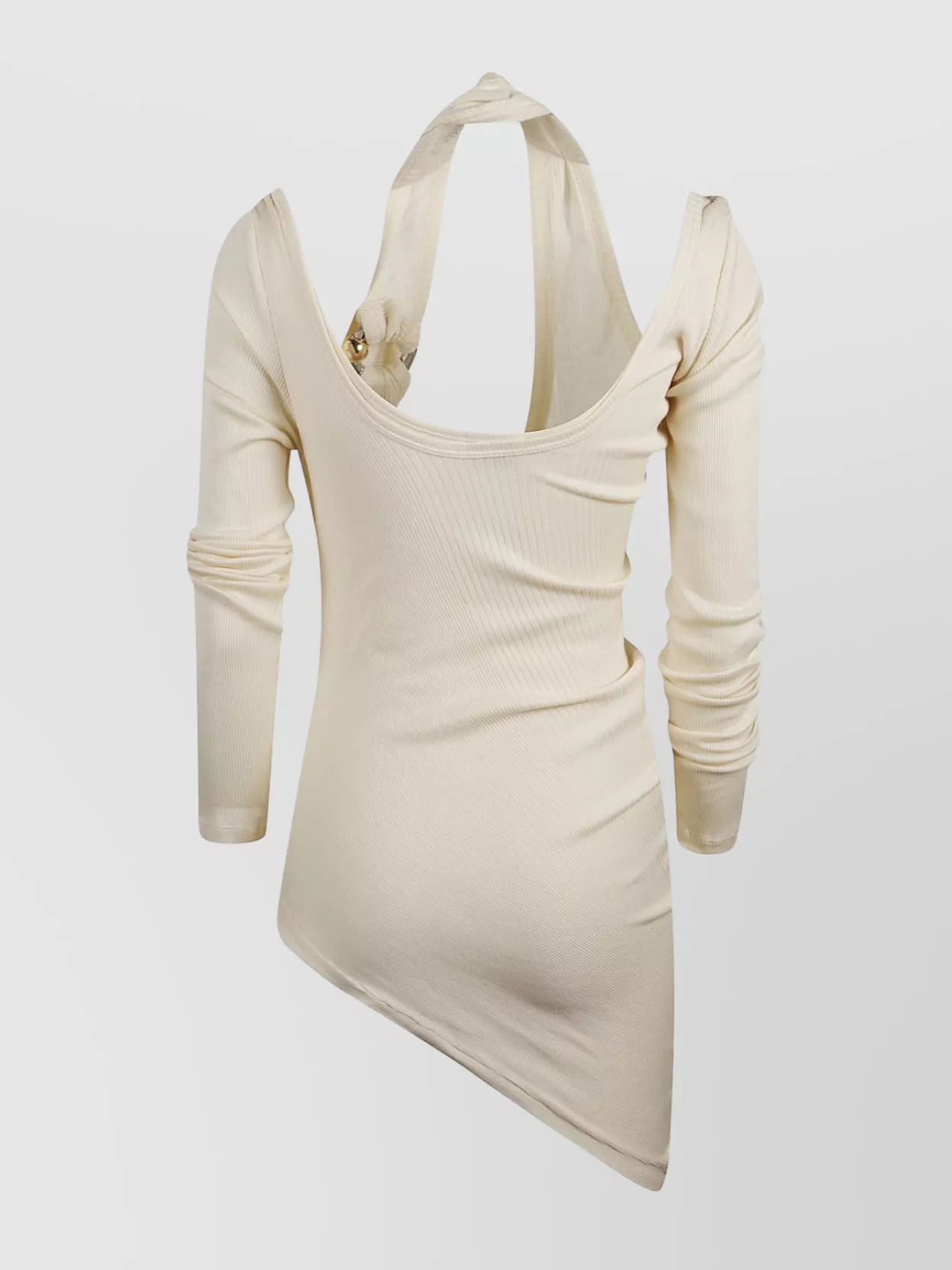 Jean Paul Gaultier Twisted Double Layer Long Sleeve Ribbed Top