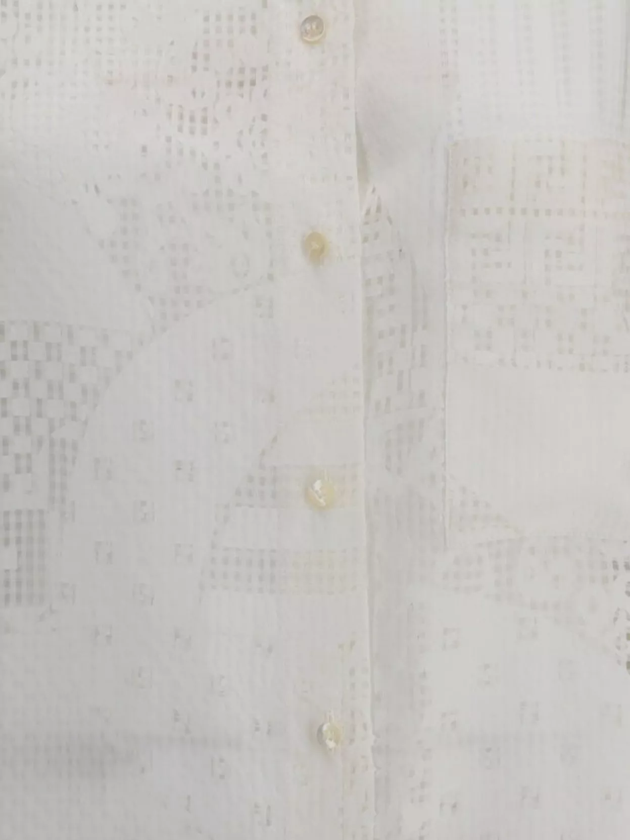 Fendi Silk Patchwork Shirt Sheer Design