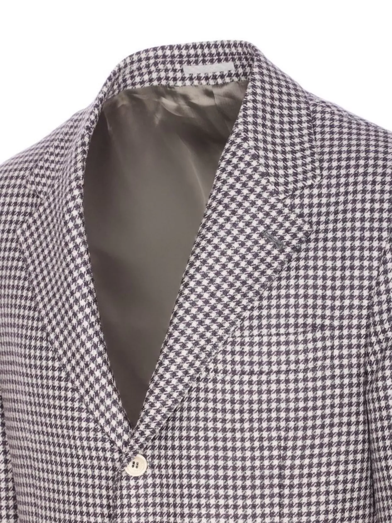 Brunello Cucinelli Houndstooth Check Long Sleeve Jacket