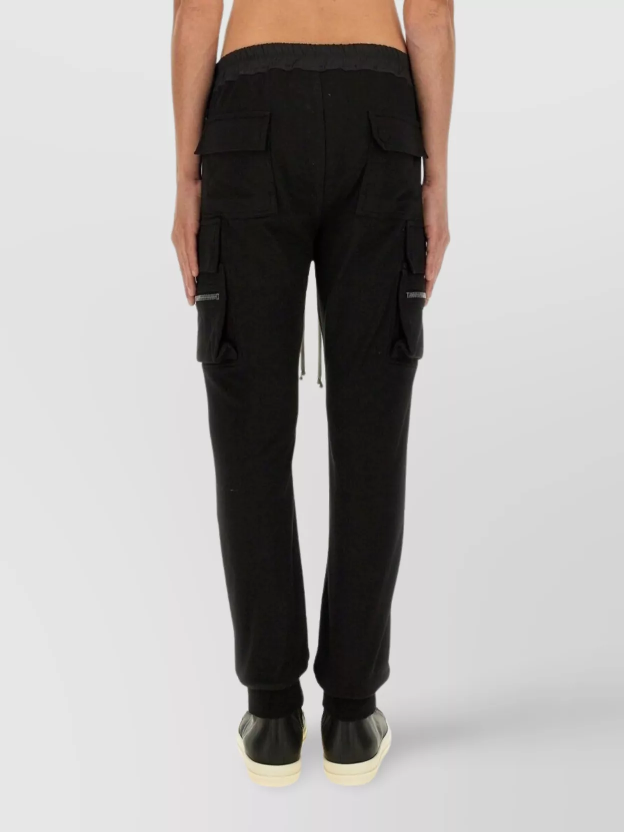 Rick Owens Elastic Waistband Trousers With Side And Back Pockets