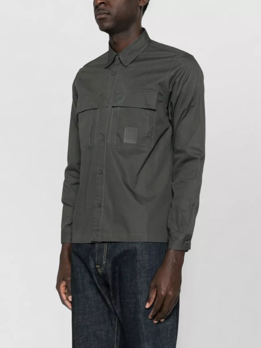 C.p. Company Metropolis Series Signature Logo Cotton Shirt