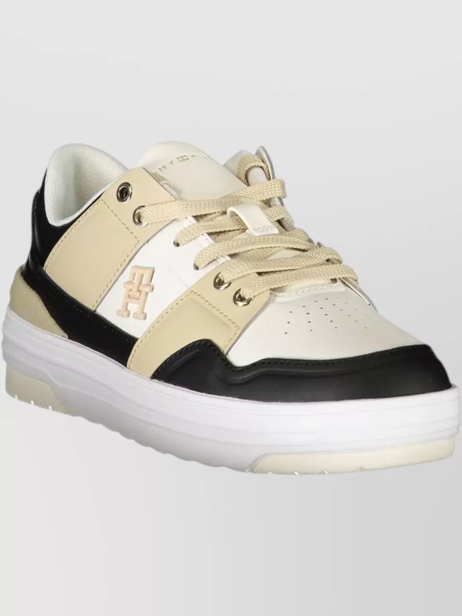 Tommy Hilfiger Leather Colorblock Low-Top Sneakers