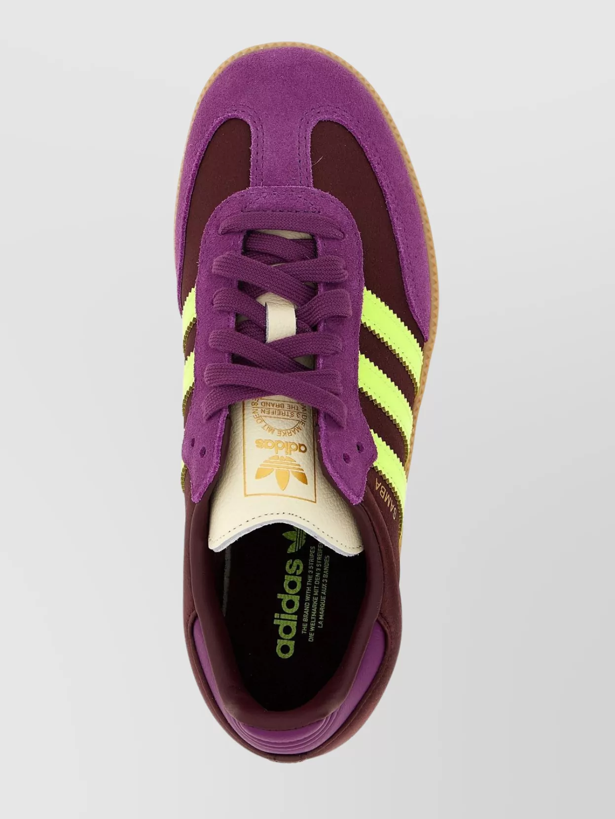 Adidas Originals Rubber Sole Sneakers With Suede Overlays And Contrast Stripes