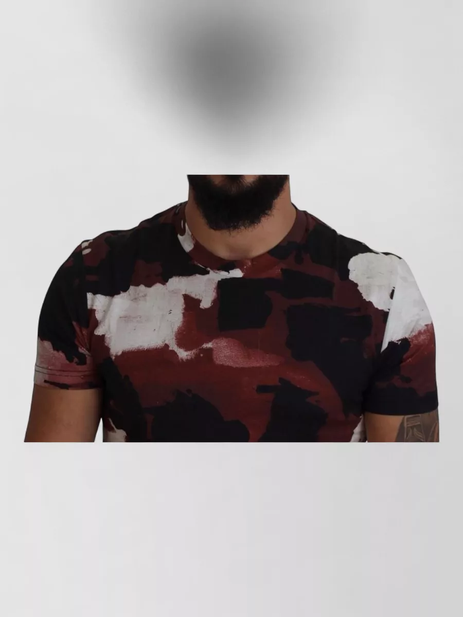 Dolce&Gabbana Tie-Dye Cotton Crew-Neck T-Shirt