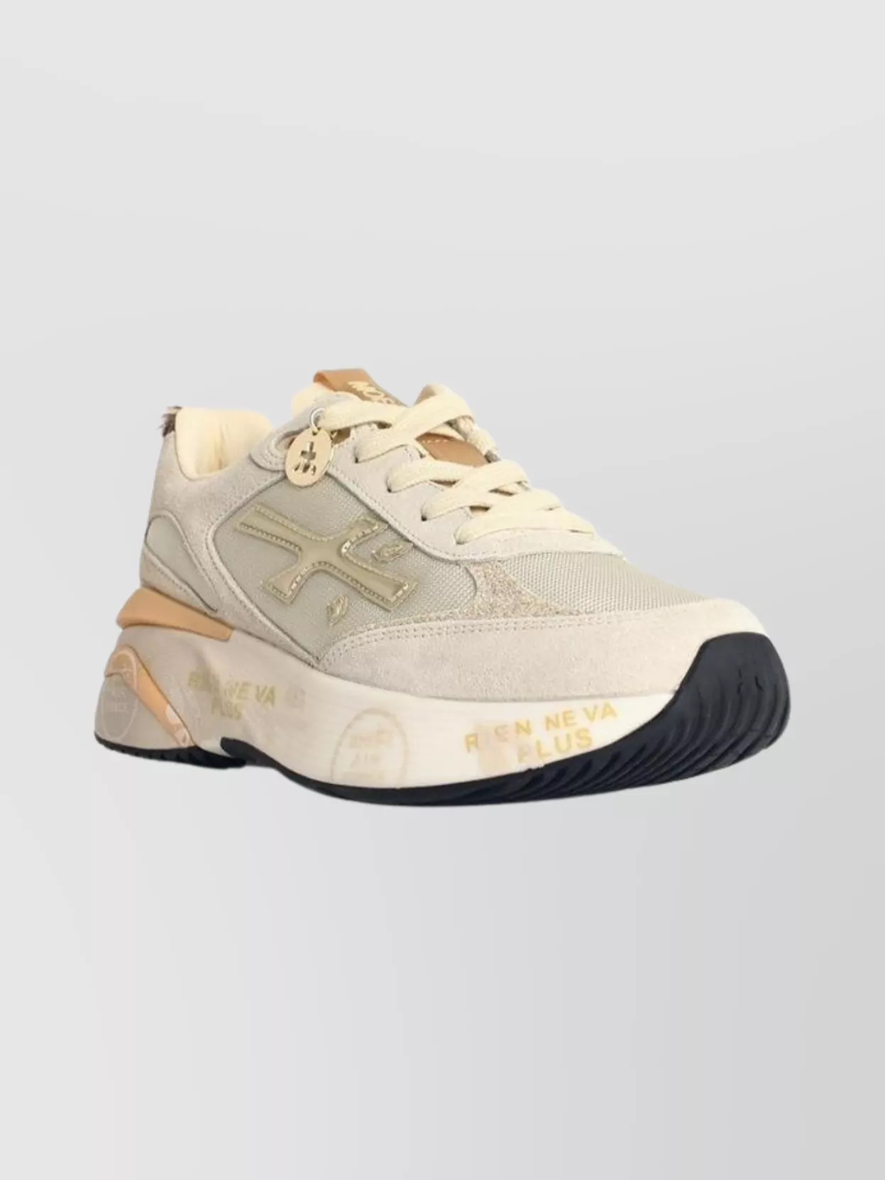 Premiata Suede Blend Sneakers Contrast Sole