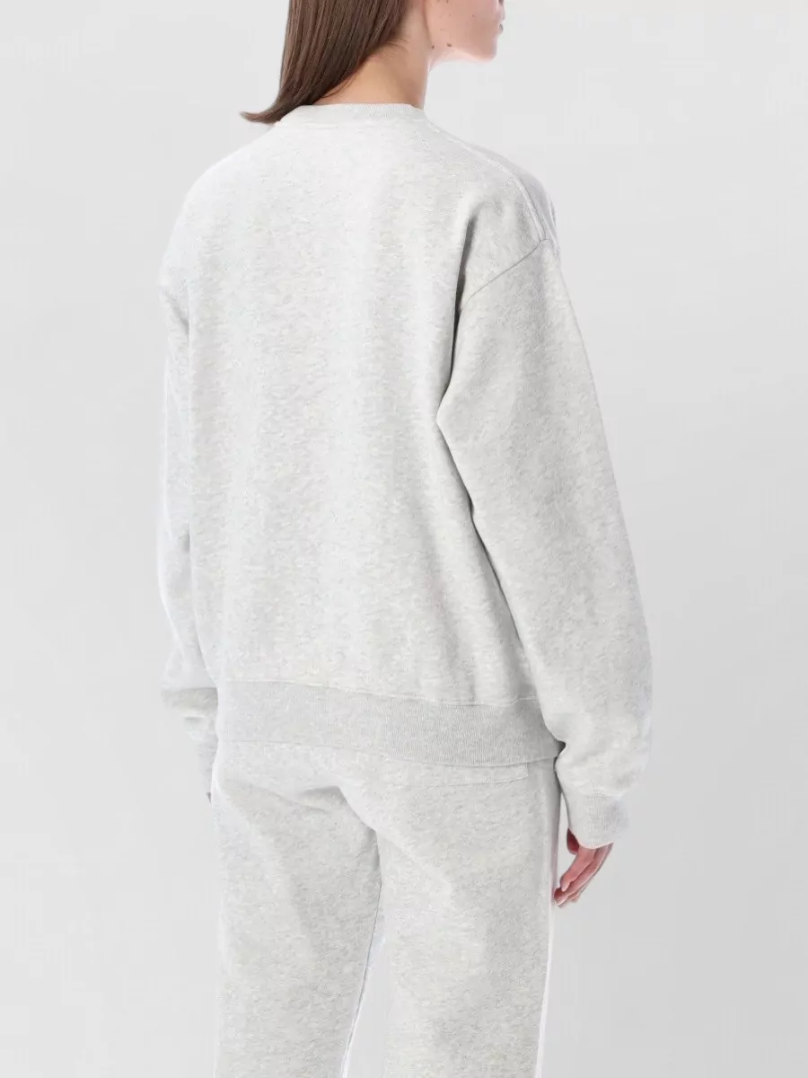 Sporty & Rich Cotton Logo-Print Oversized Crewneck Sweatshirt