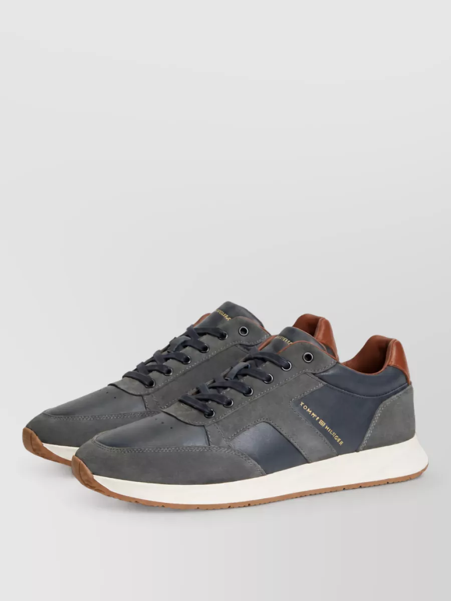 Tommy Hilfiger leather low-top lace-up sneakers