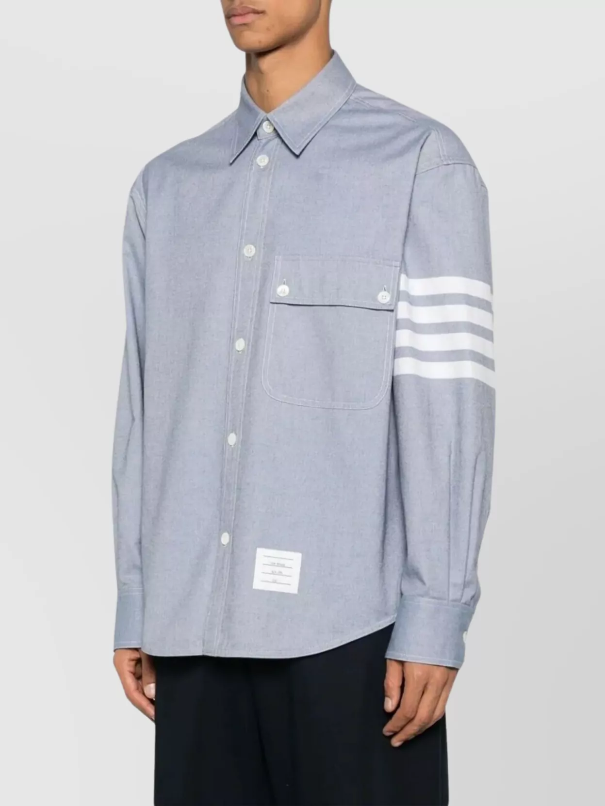 Thom Browne Flannel Shirt Featuring Button-Down Collar