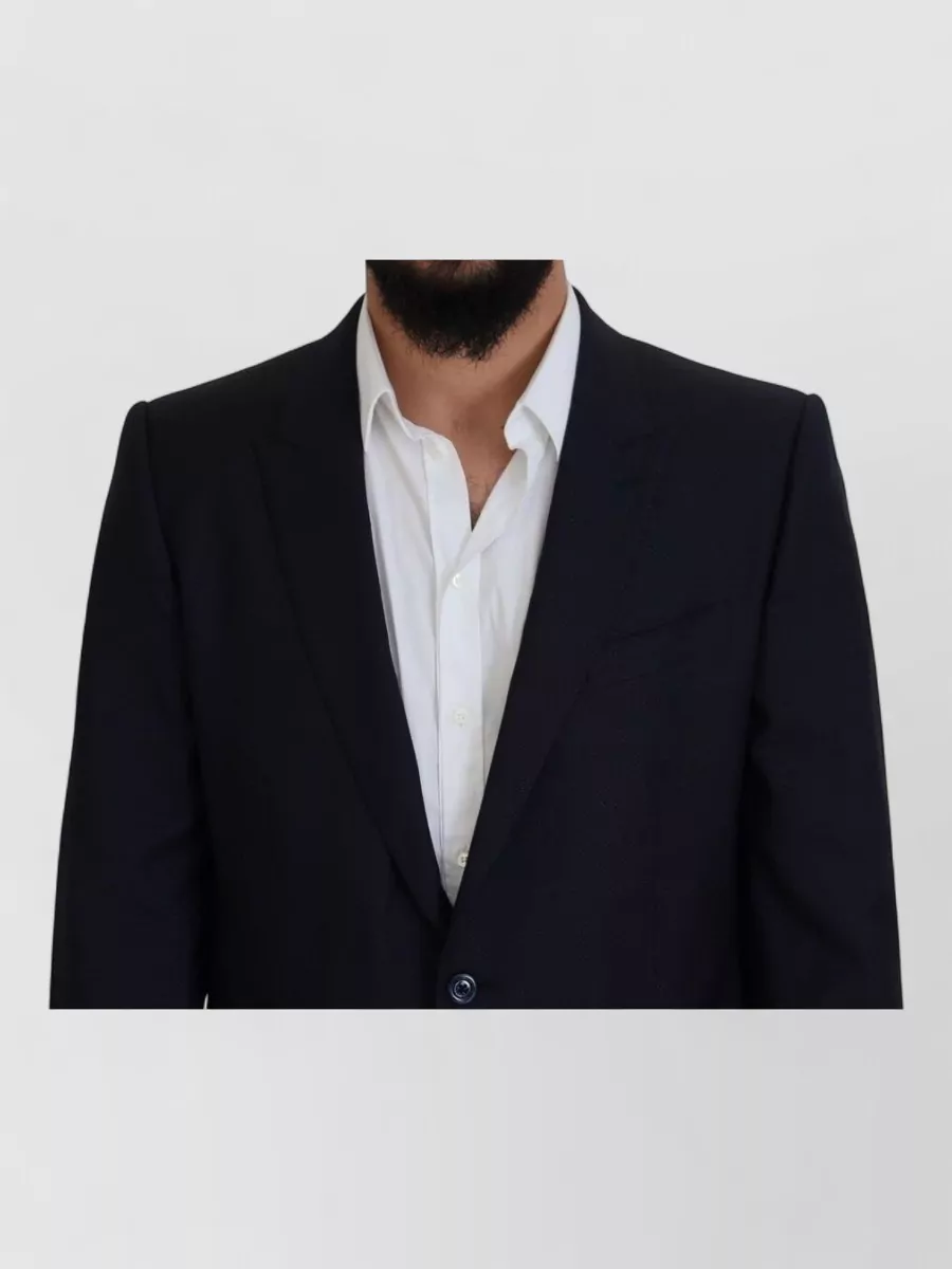 Dolce&Gabbana Wool Silk Single Breasted Two Piece Suit