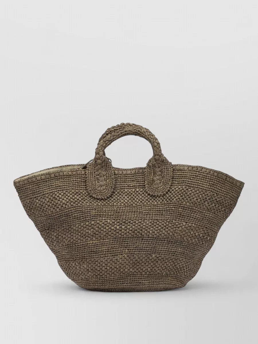 Ibeliv Raffia And Leather Beach Bag