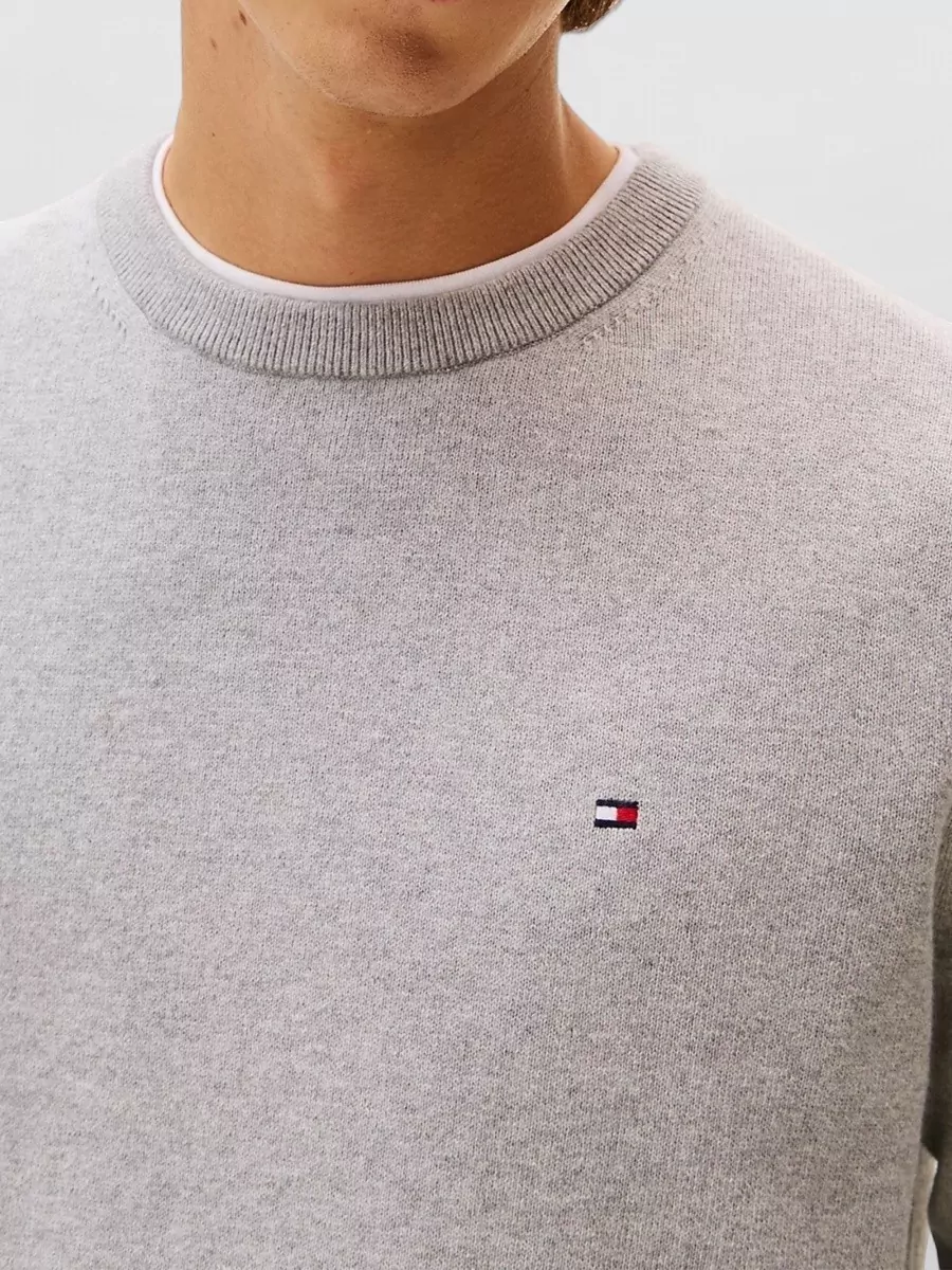 Tommy Hilfiger Long Sleeve Ribbed Hem Crew Neck Sweater