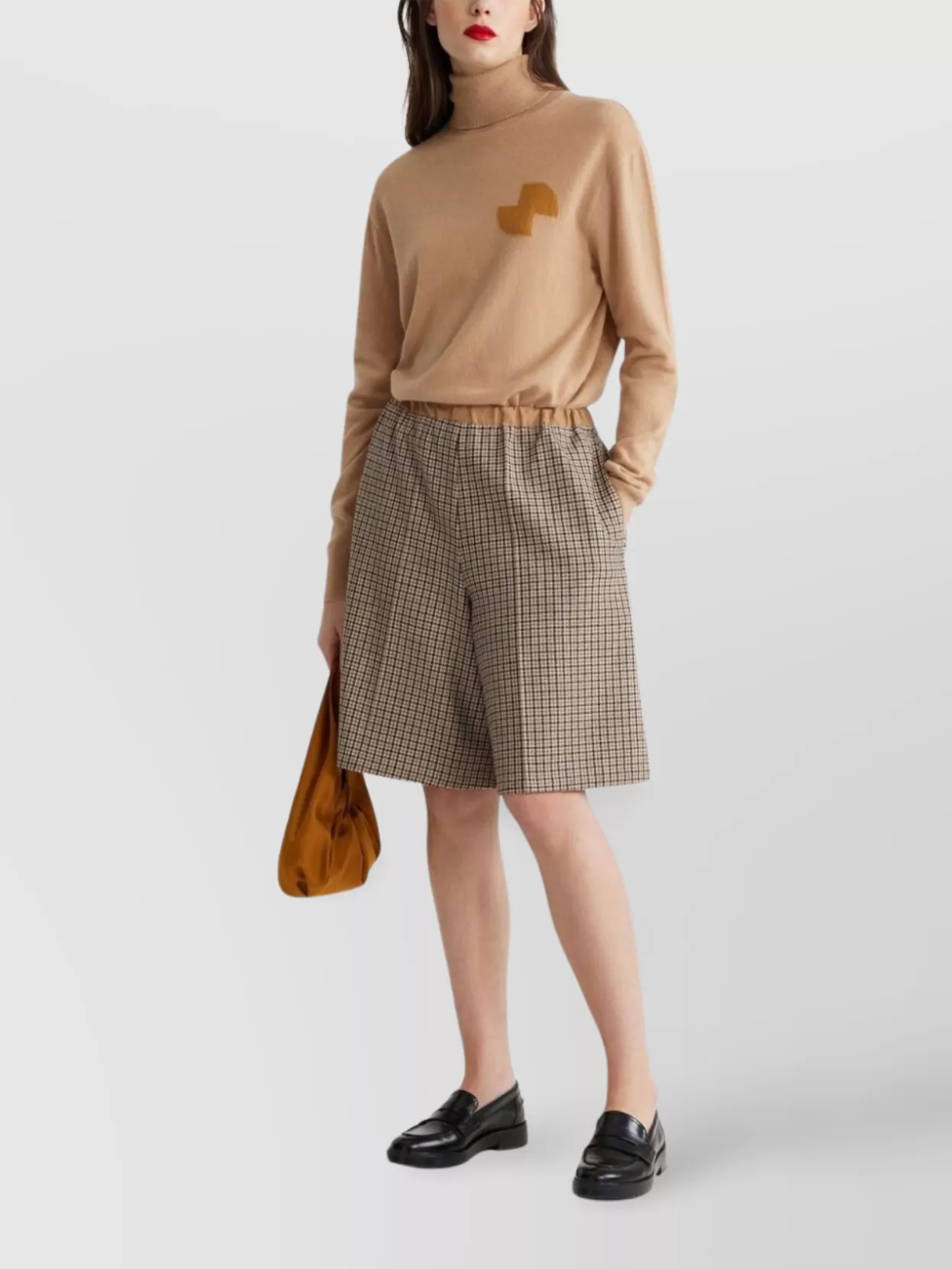 Patou Graphic Logo Wool Cashmere Turtleneck
