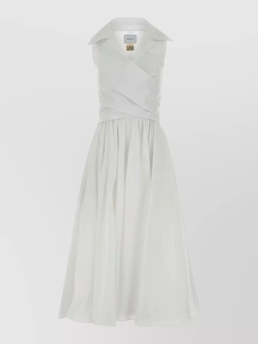 Patou Polyester Faille Midi Dress