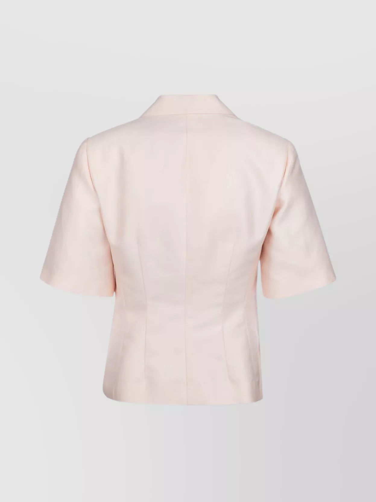 Fabiana Filippi Cotton And Silk Short-sleeved Mikado Jacket In Pink
