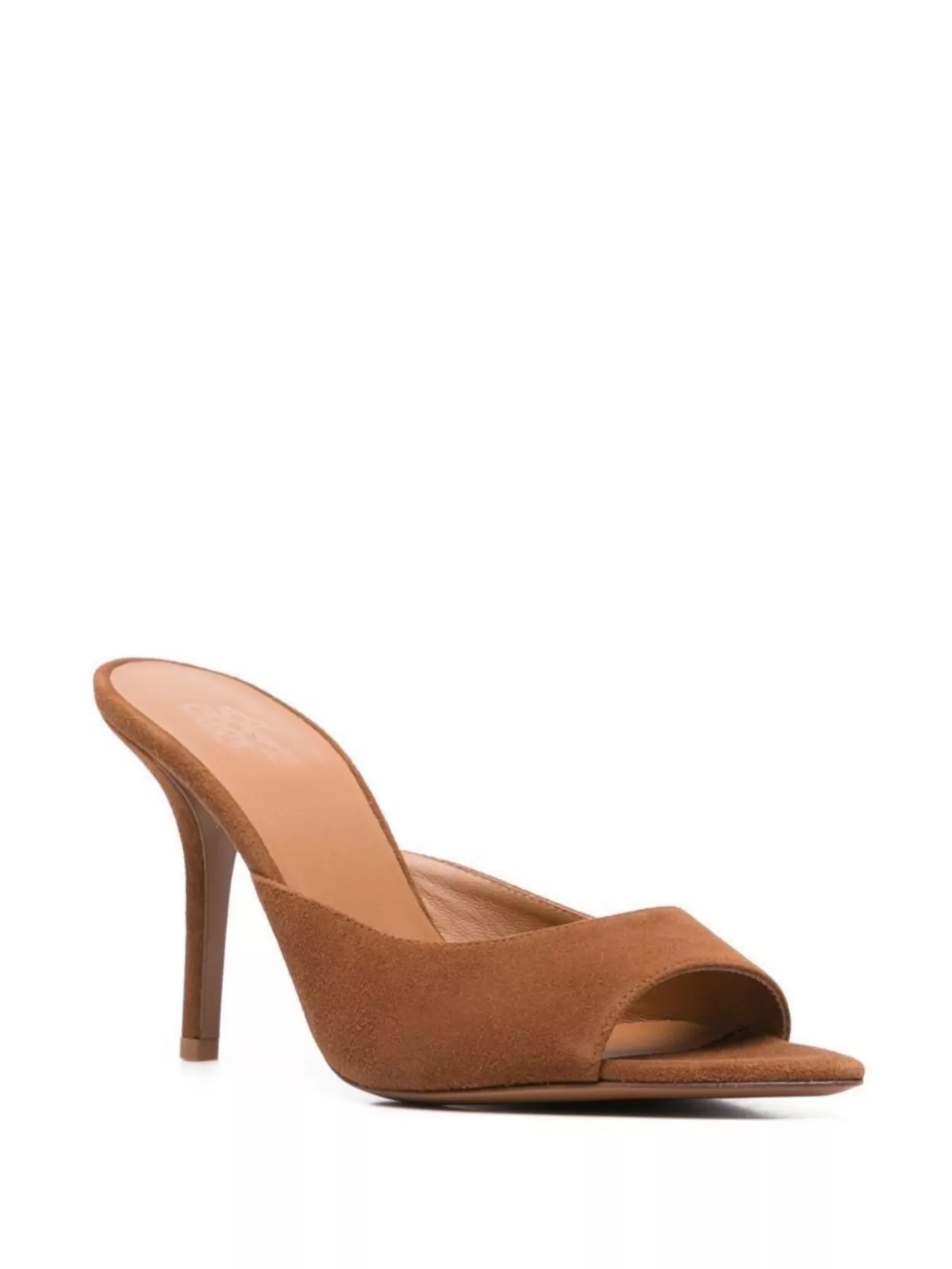 GIA BORGHINI POINTED OPEN TOE SUEDE SANDALS