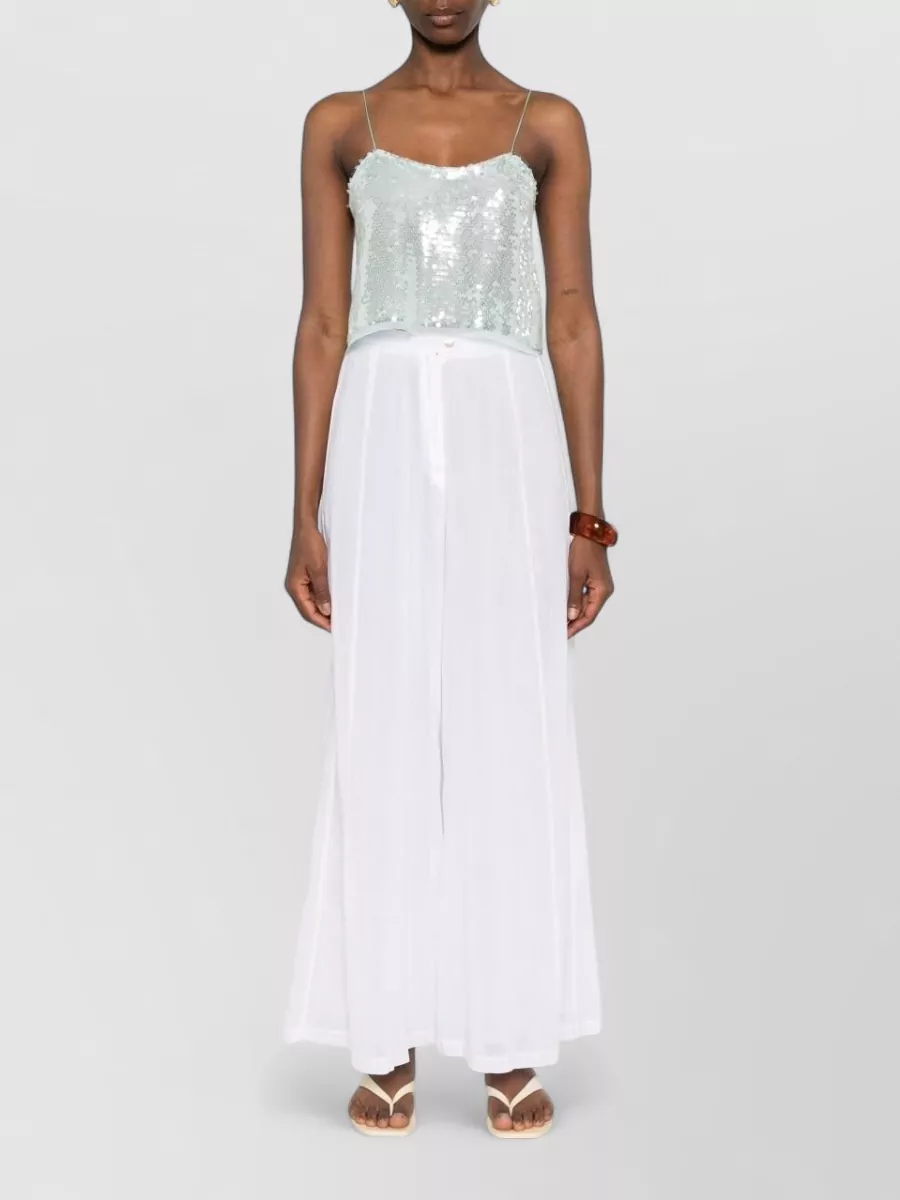 Forte Forte Sequined Spaghetti-Strap Top