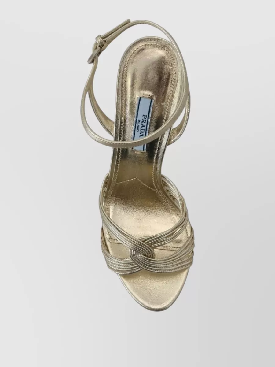 Prada Leather Ankle-Strap Sandals