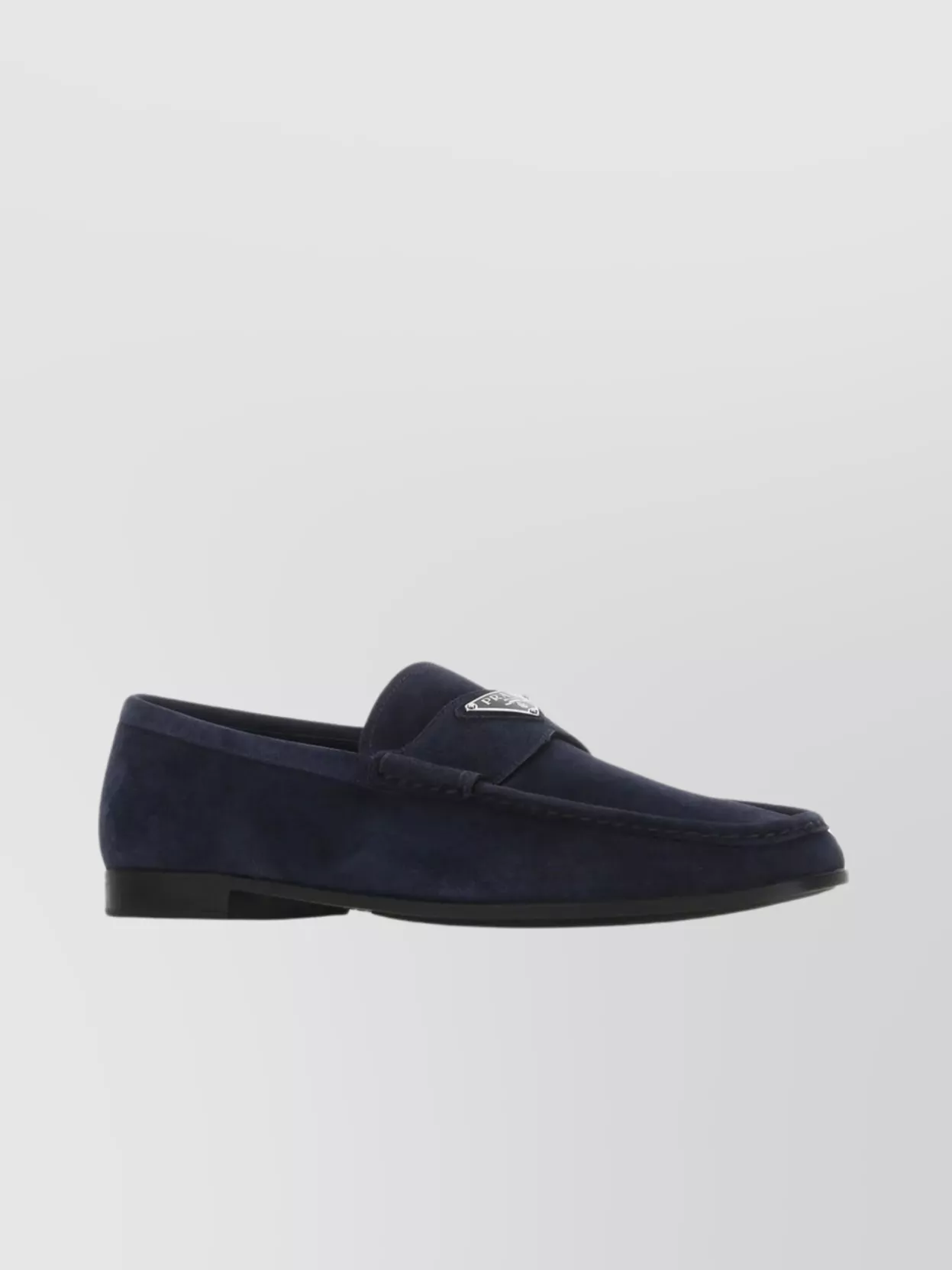 Shop Prada Suede Loafers With Squared Toe