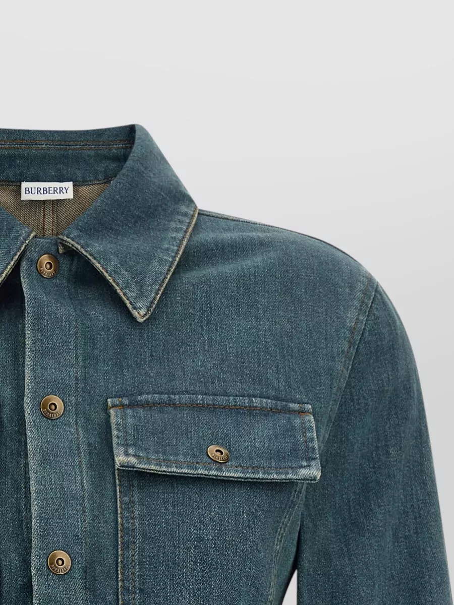 Burberry Denim Hourglass Shirt Jacket