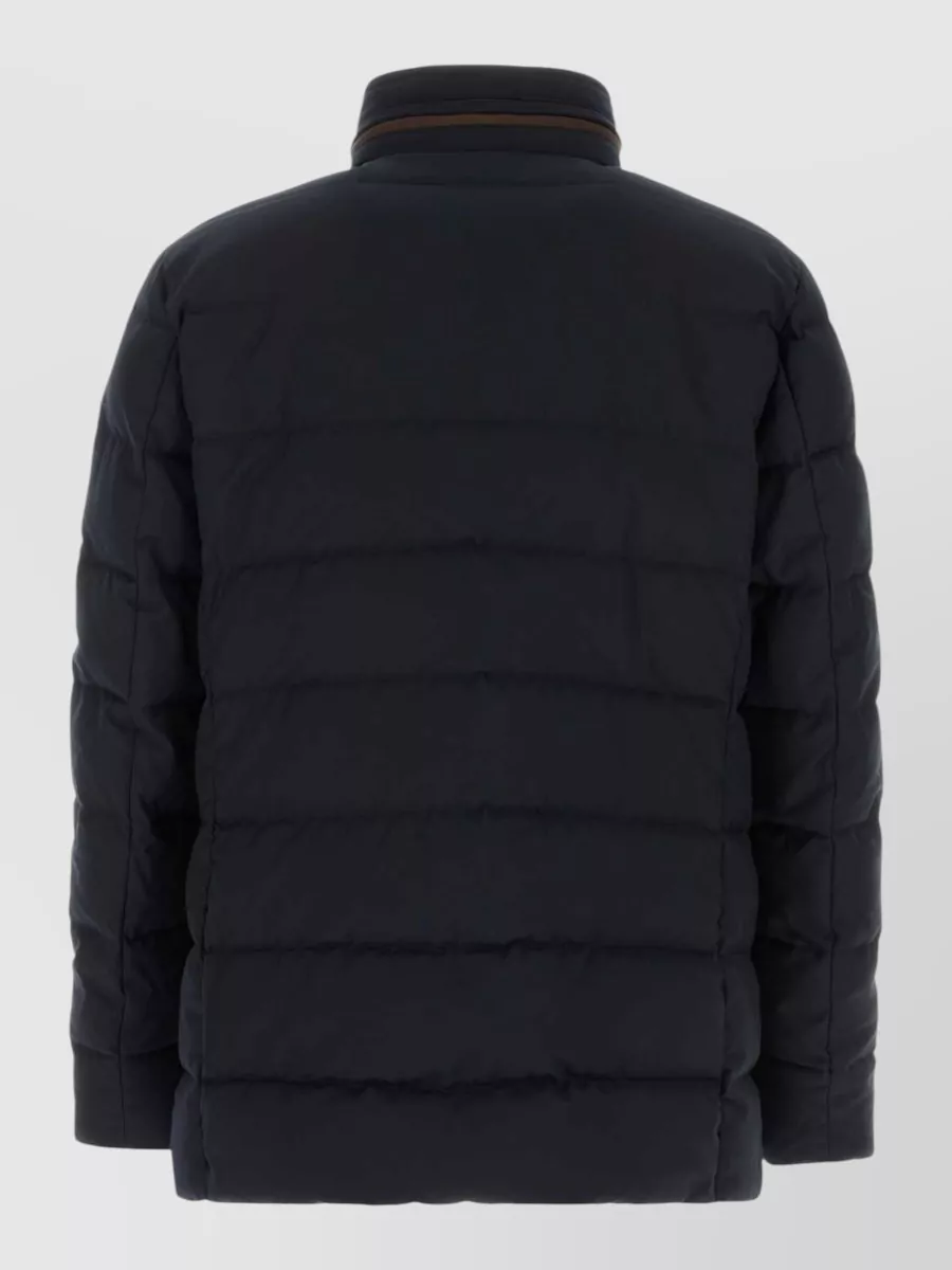 Moorer Ilvo Hooded Down Jacket Polyester Blend In Black