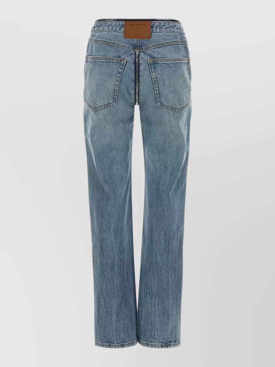 Alexander Wang Denim High-Rise Straight-Leg Jeans