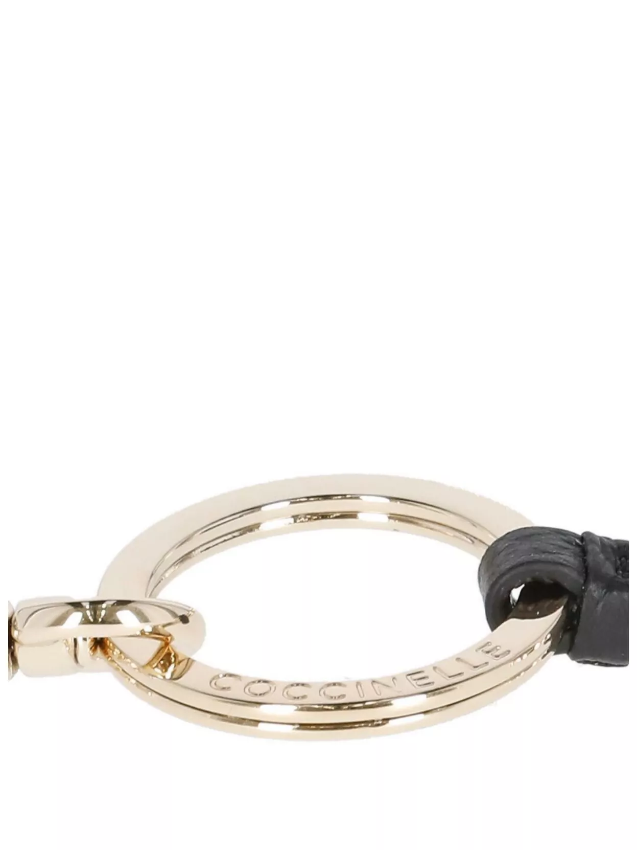 Coccinelle Dog Charm Keychain Leather Detail