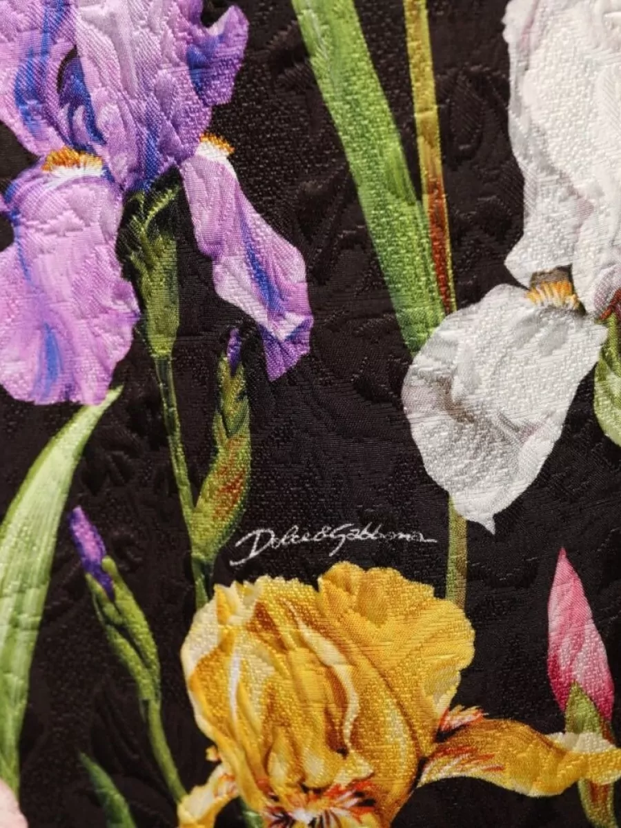 Dolce&Gabbana Floral Brocade A-Line Mini Dress